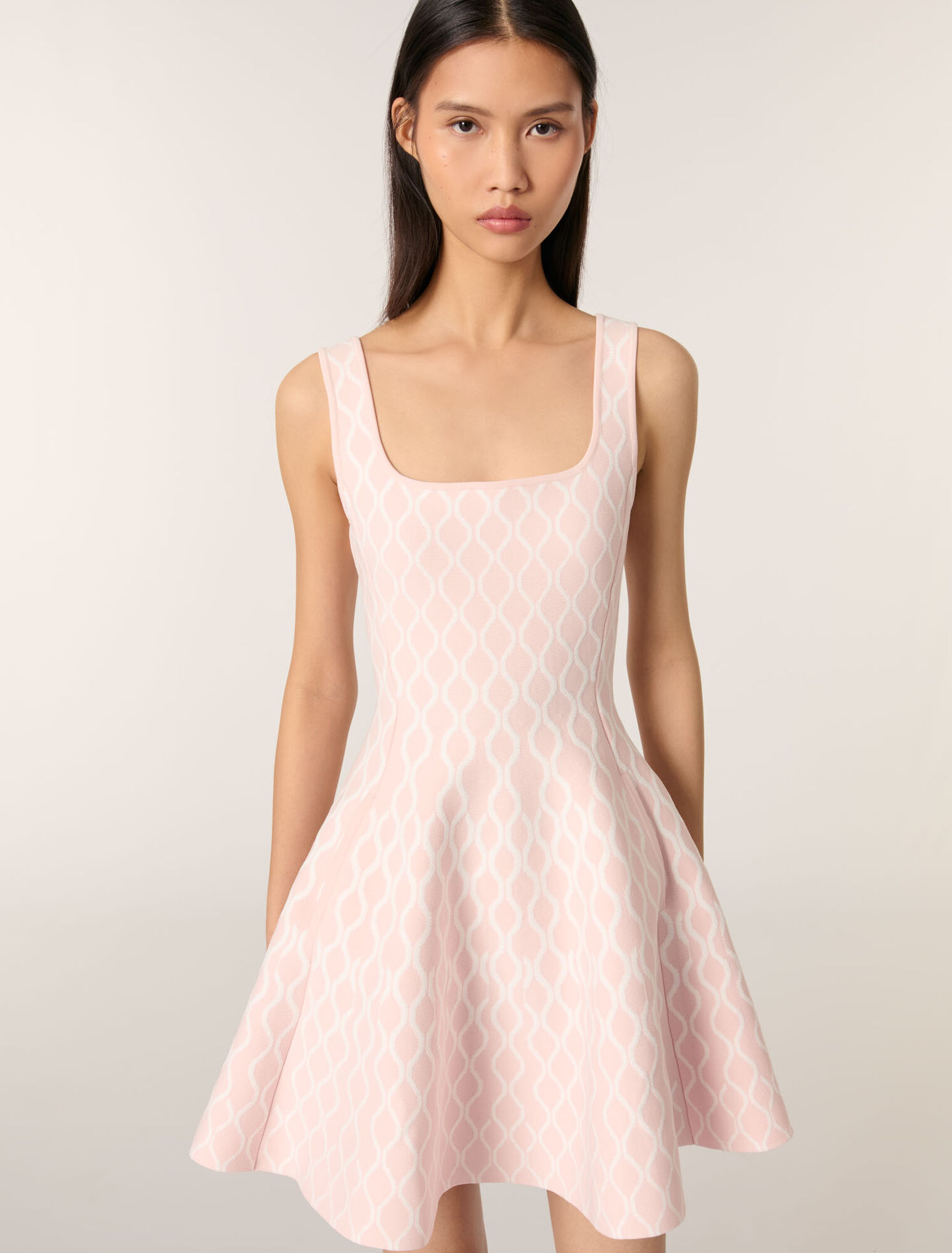 Mini jacquard knit dress