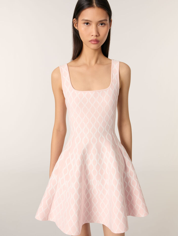Mini jacquard knit dress