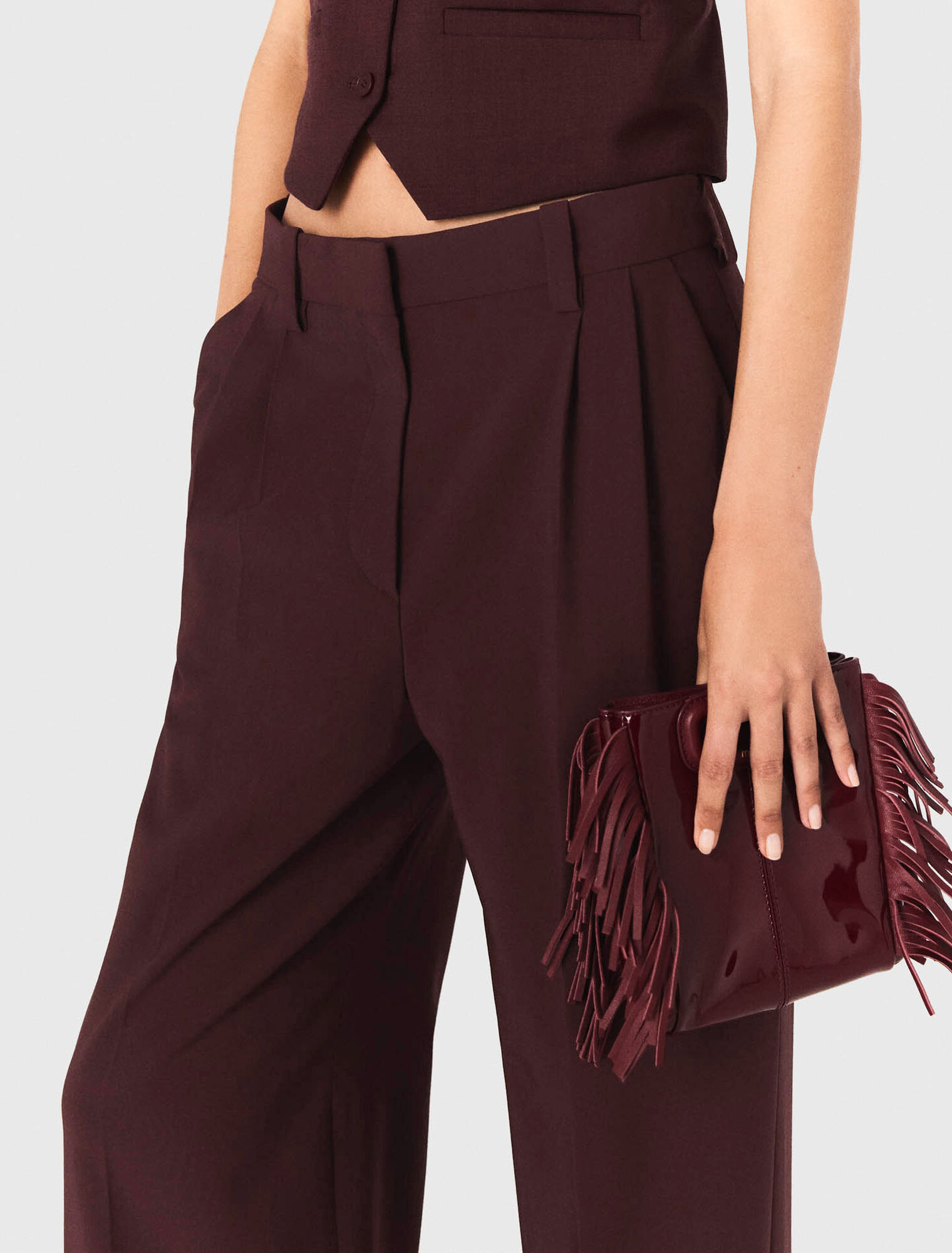 Tailored high-waisted suit trousers