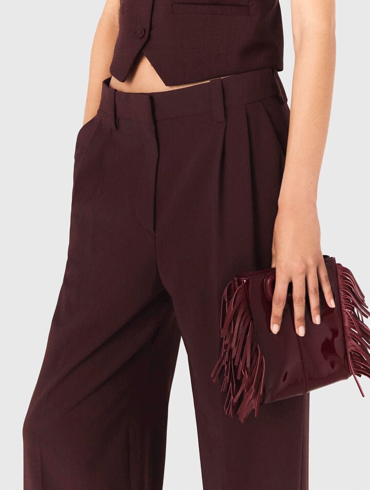 Tailored high-waisted suit trousers