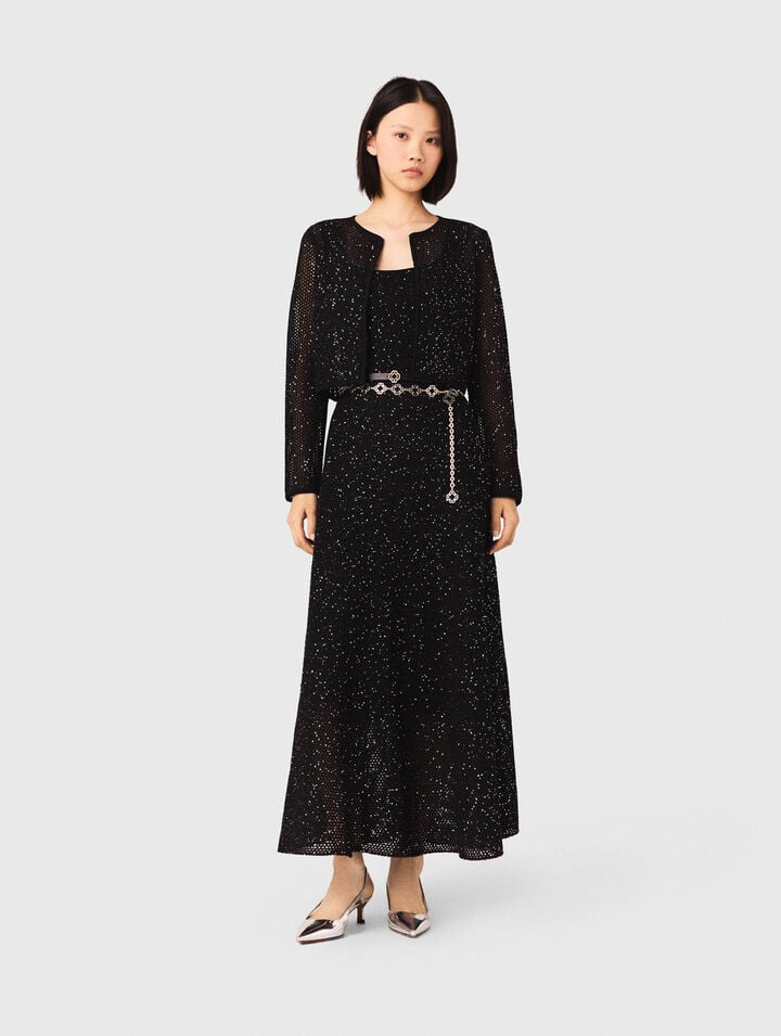 Rhinestone knit cardigan