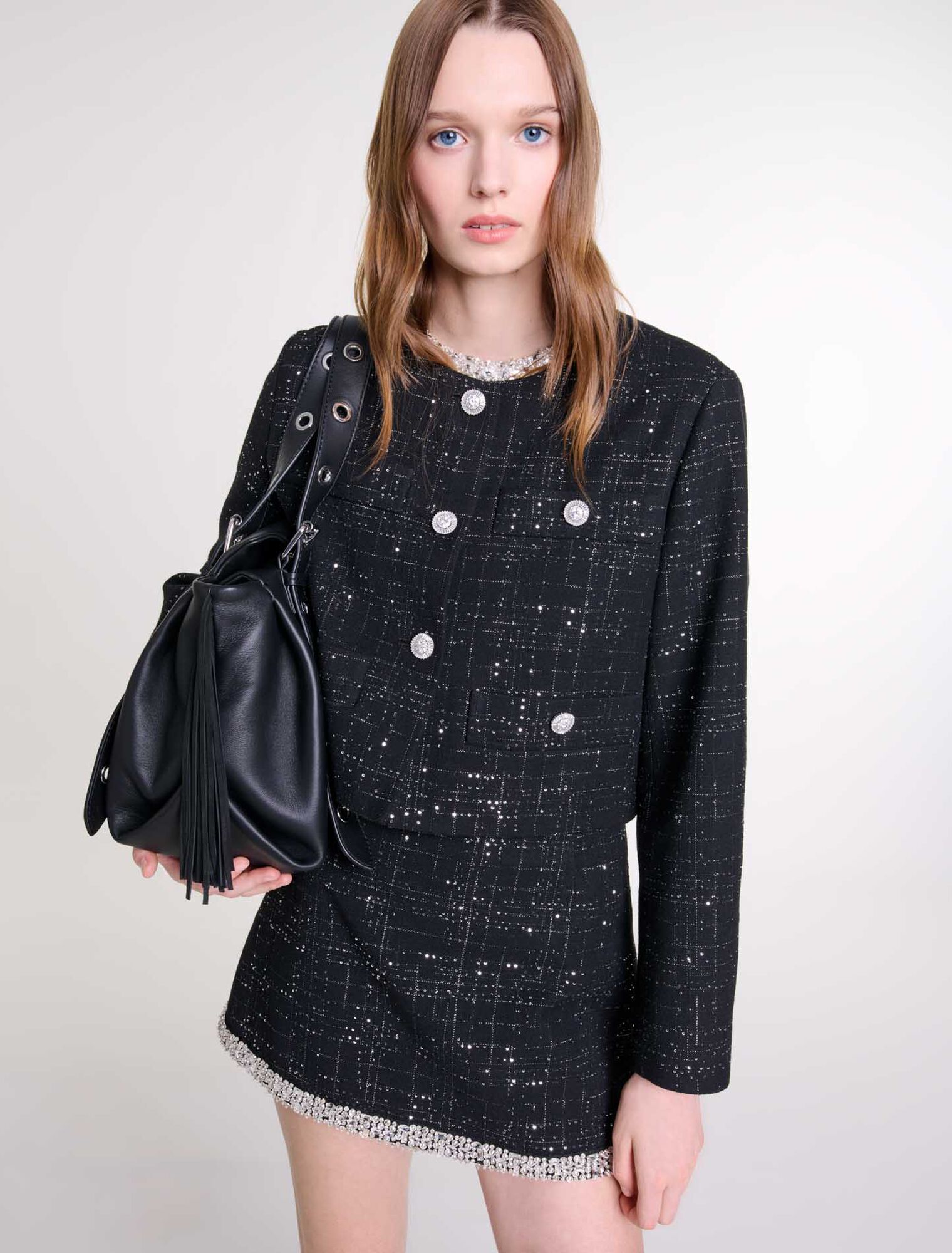 Short tweed jacket