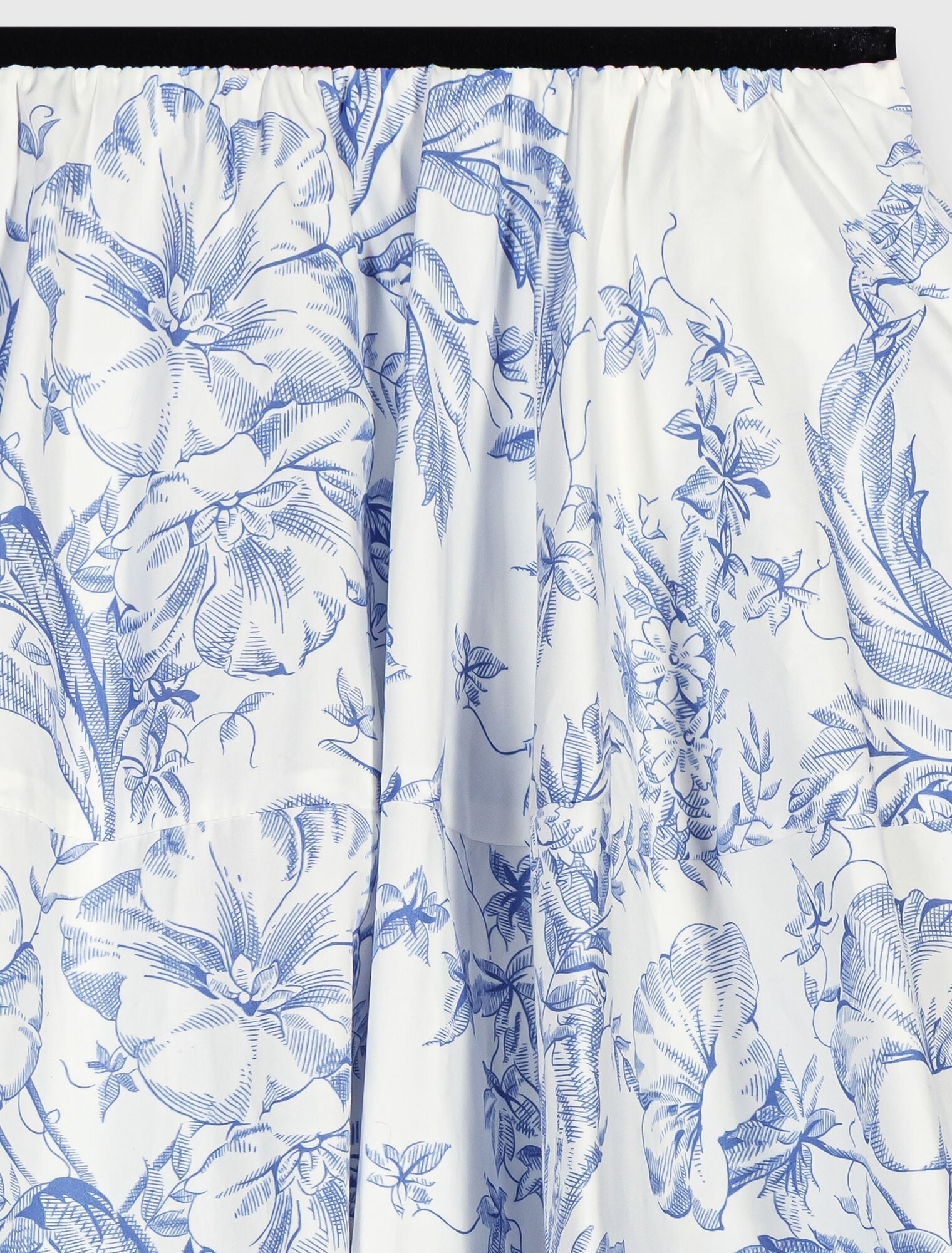 Printed balloon-effect skirt