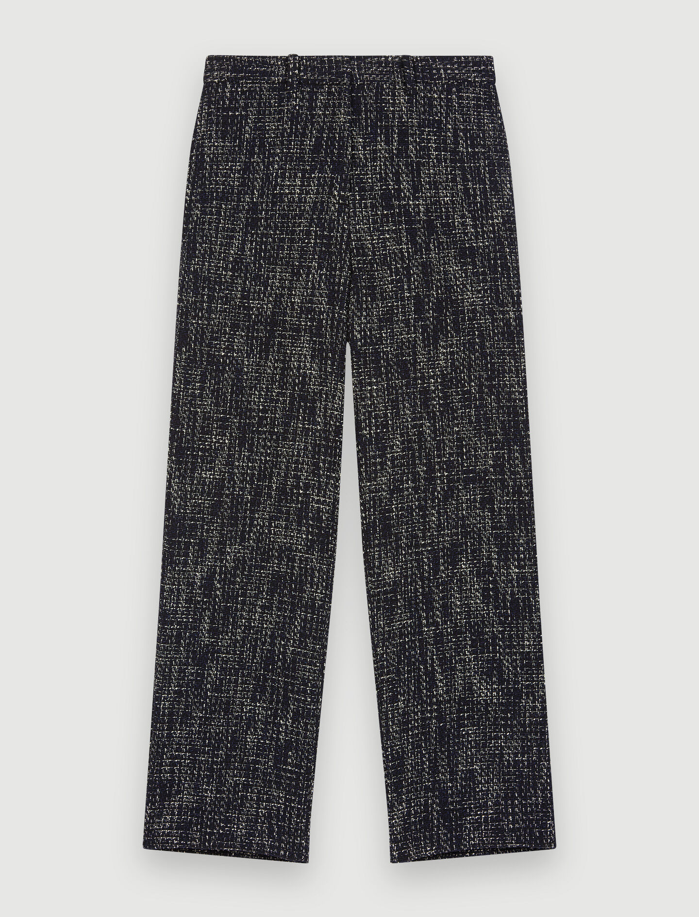 Wide-leg tweed-style trousers