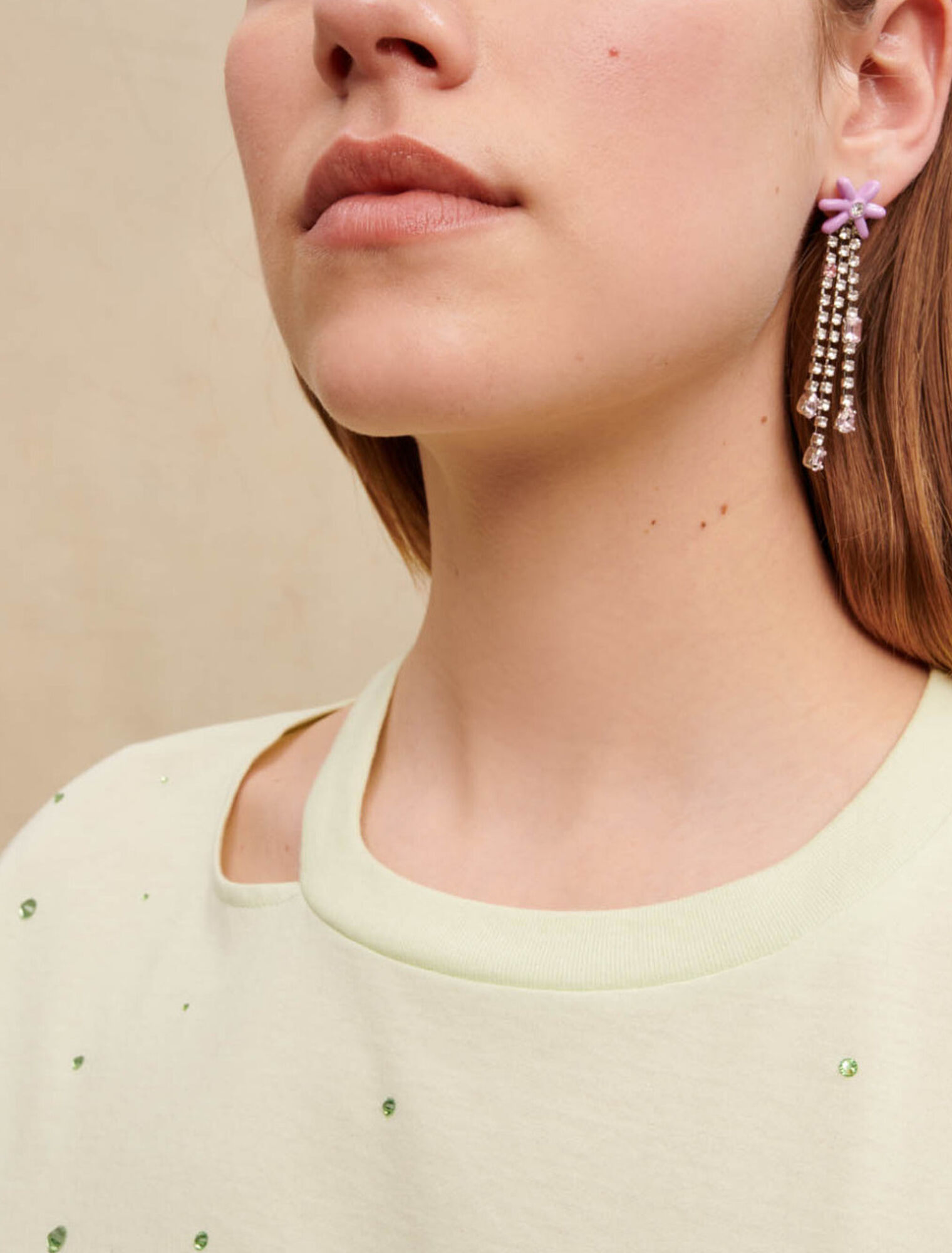 T-shirt with crystal palm trees