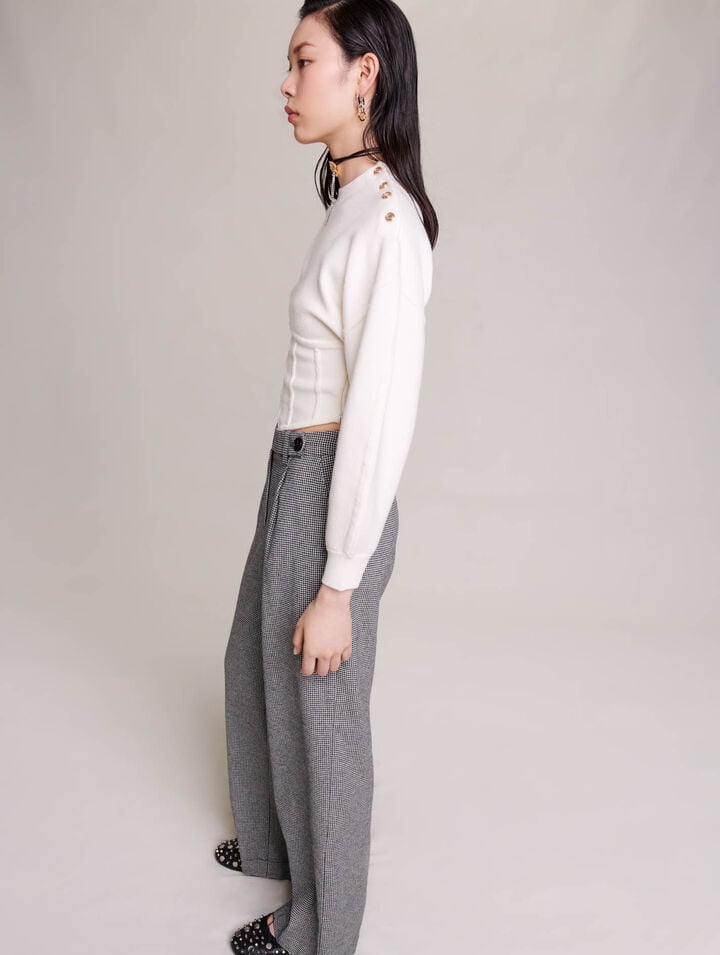 Wide-leg suit trousers