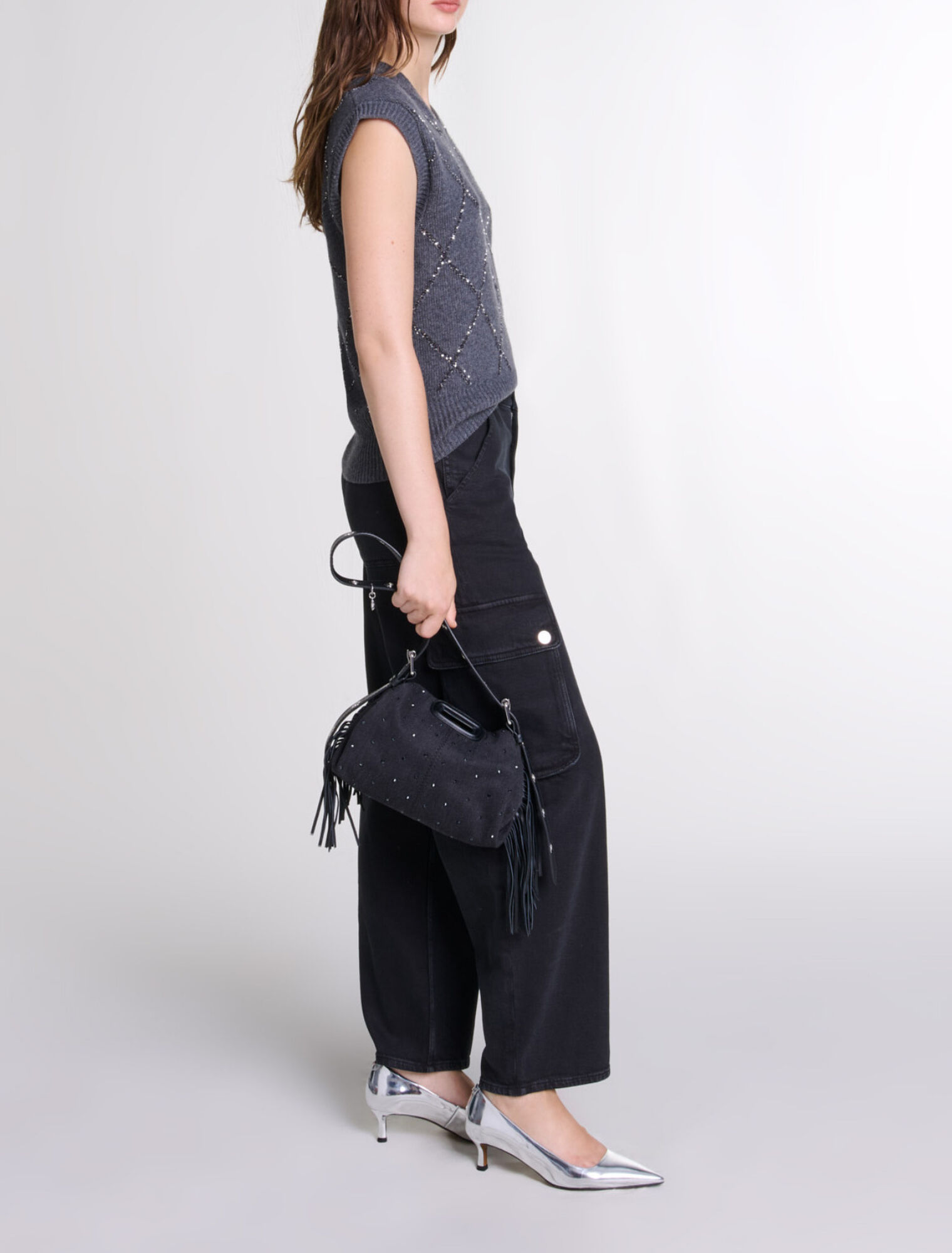 Sleeveless sequin jumper