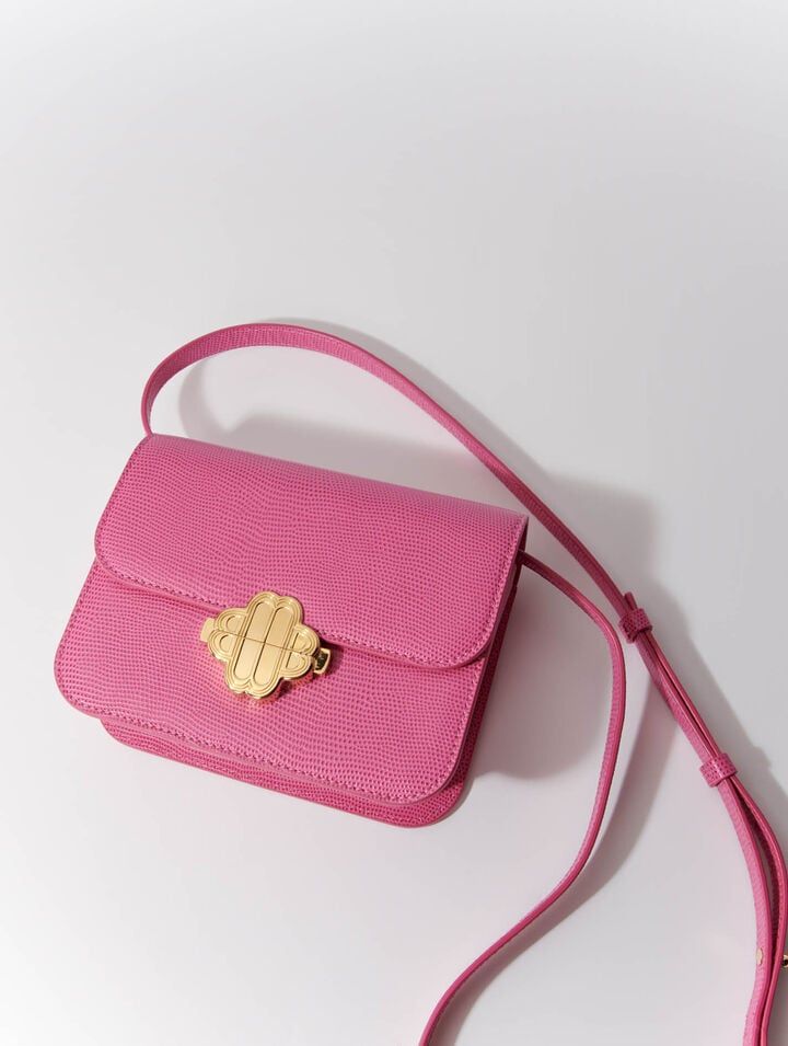 Clover bag in lizard-effect leather