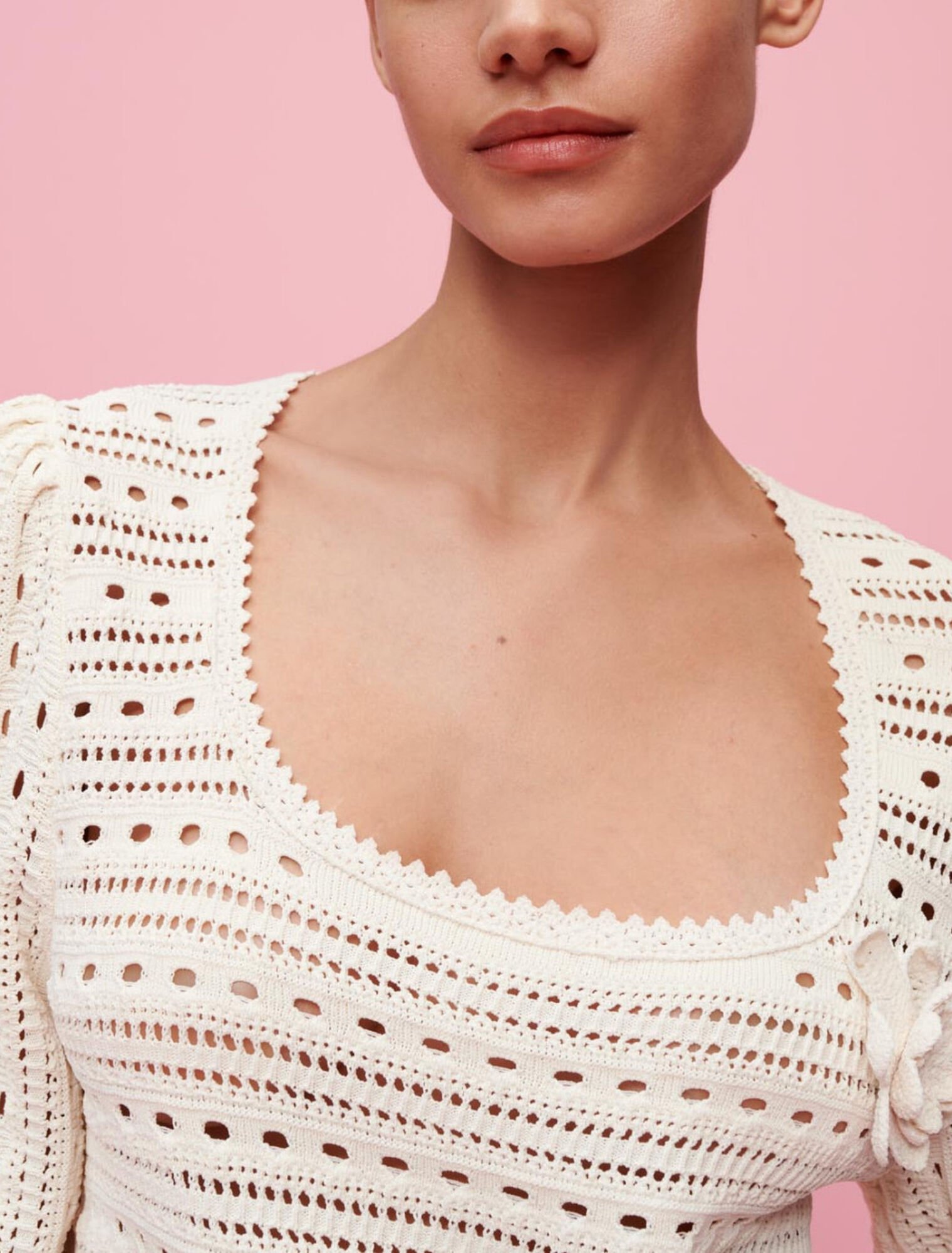 Croquet pointelle sweater