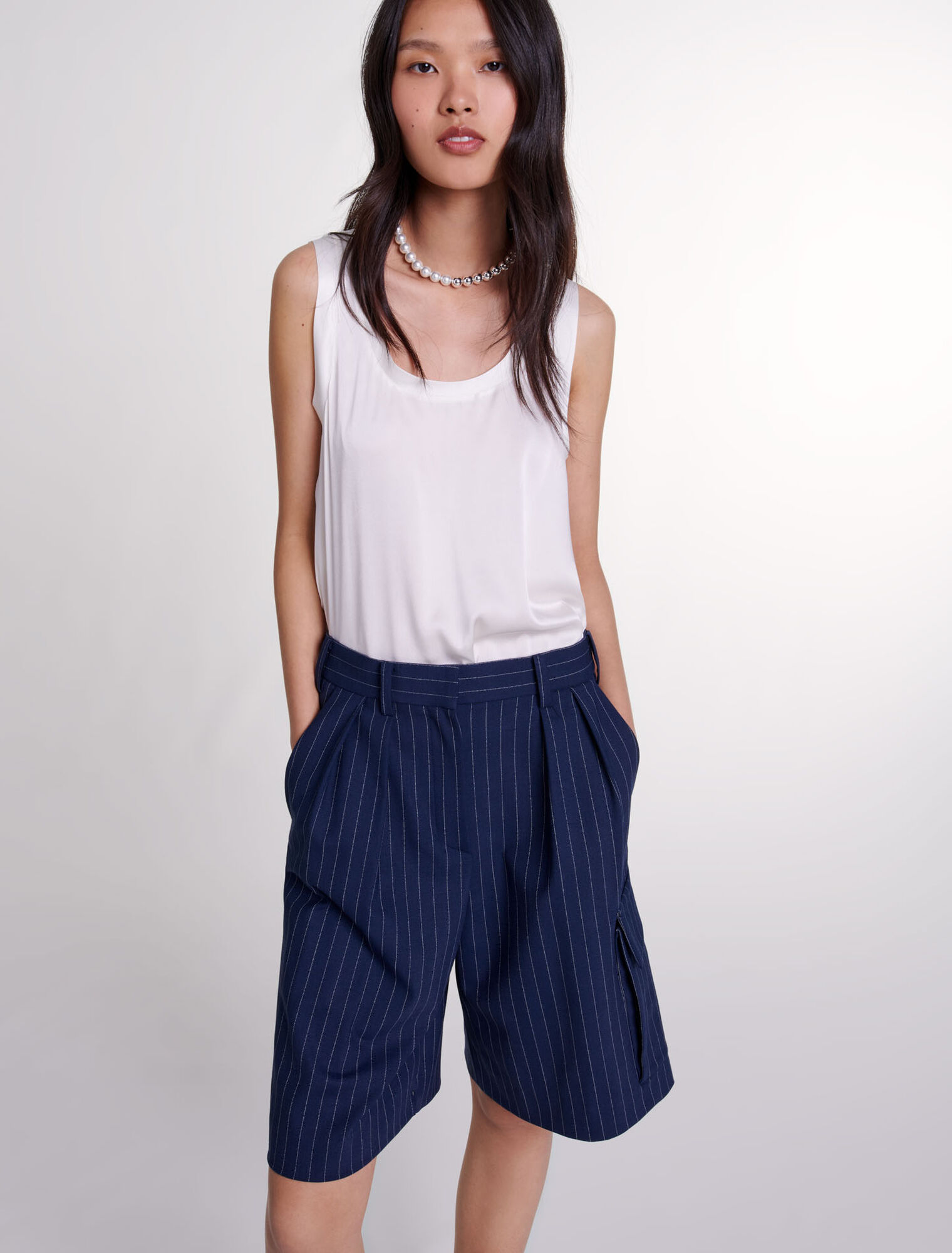 Striped Bermuda shorts 
