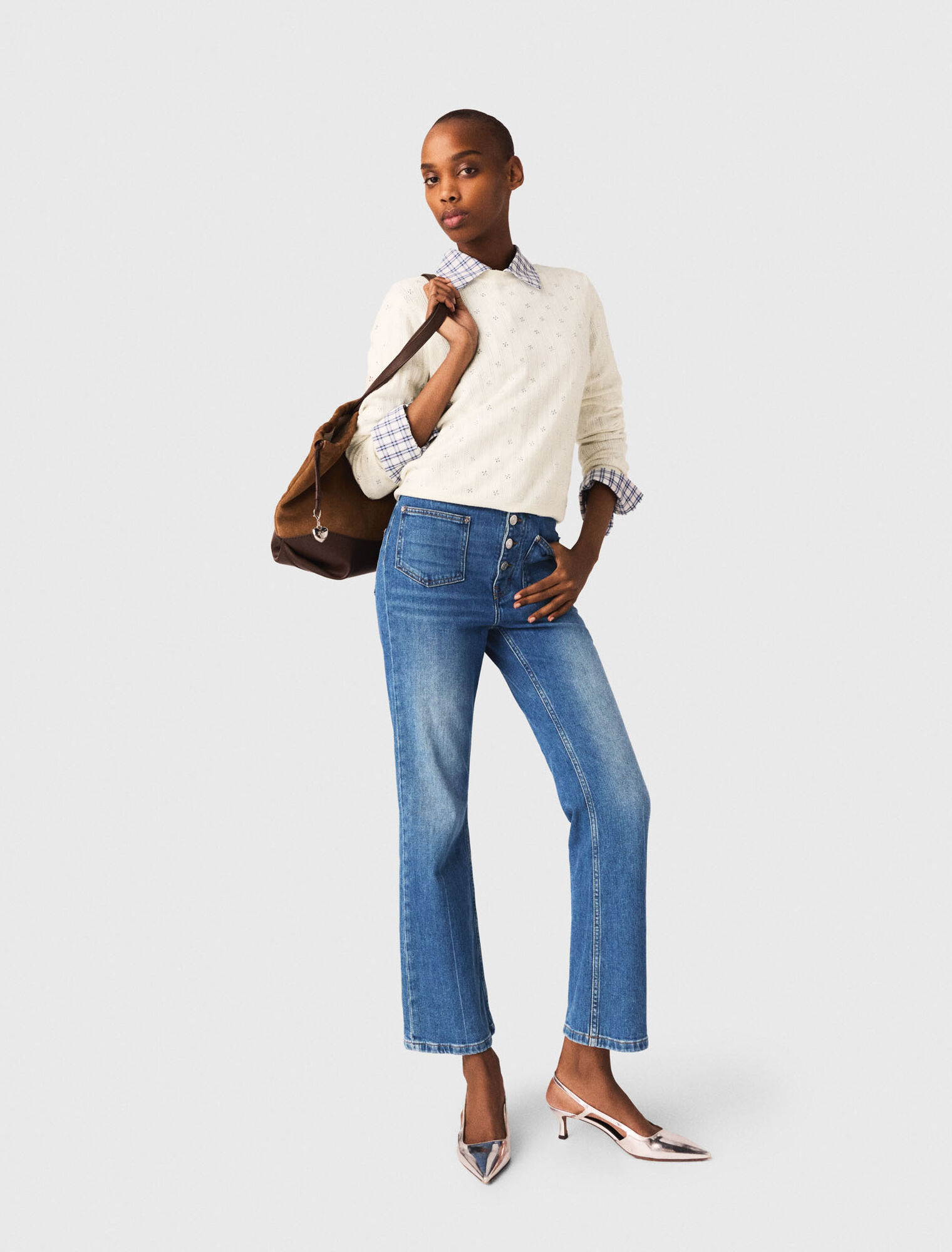 Jeans with button fly