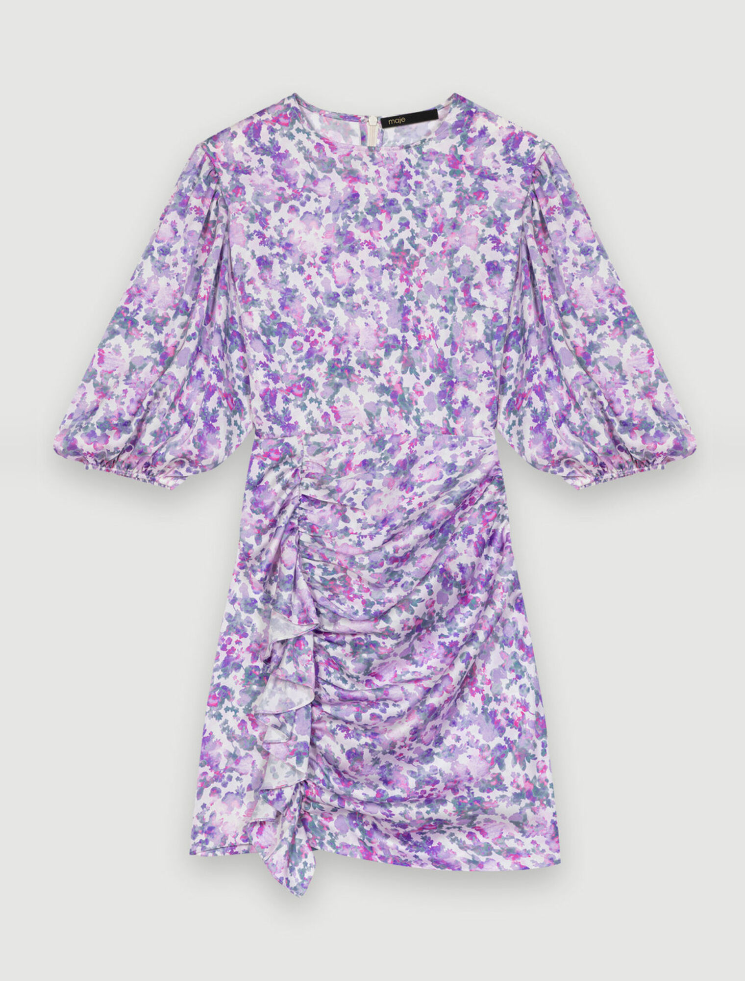 Floral draped short dress
