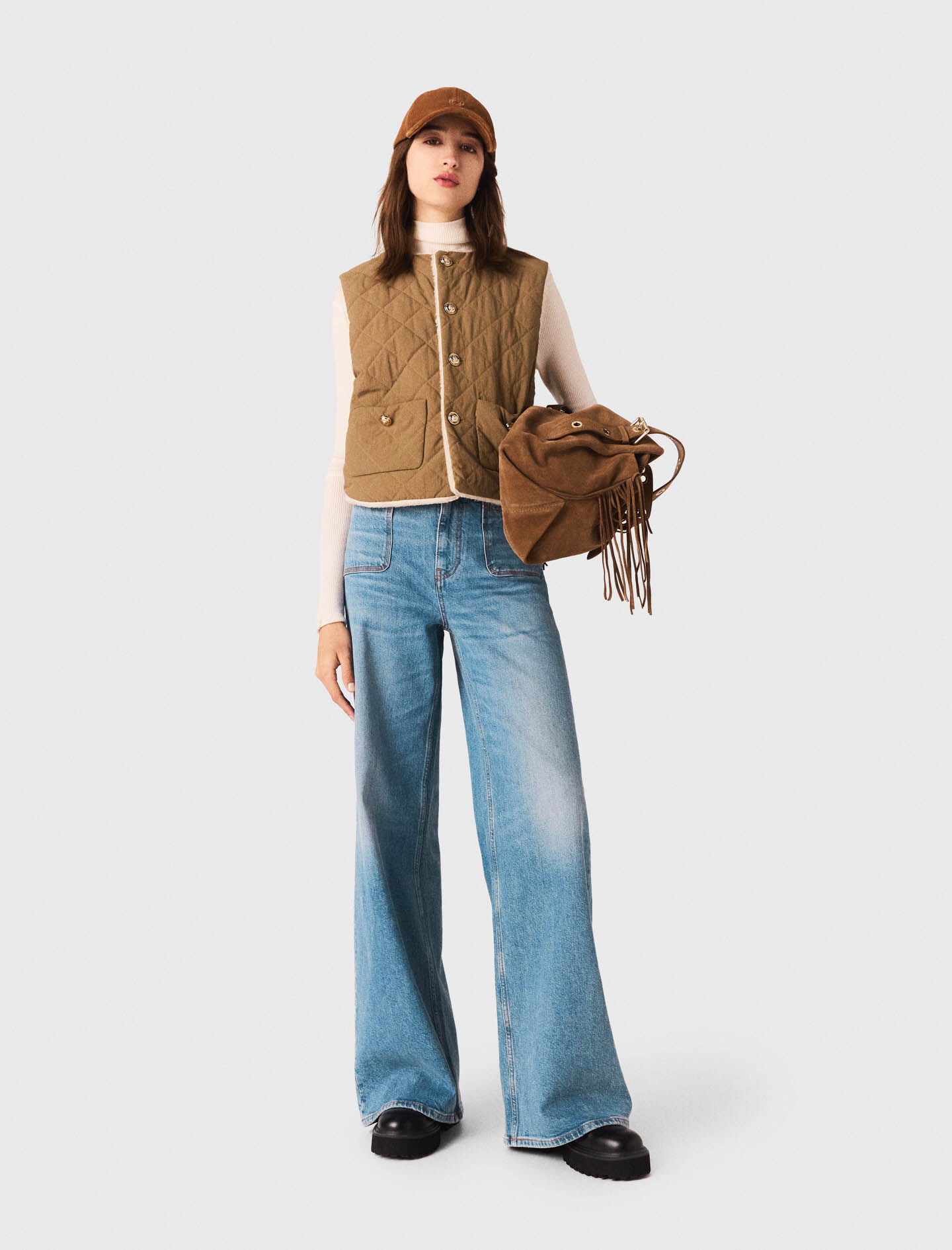 Short sleeveless puffer jacket Bicolor For Women | Maje