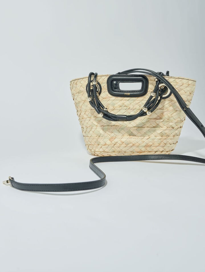 Mini woven basket bag