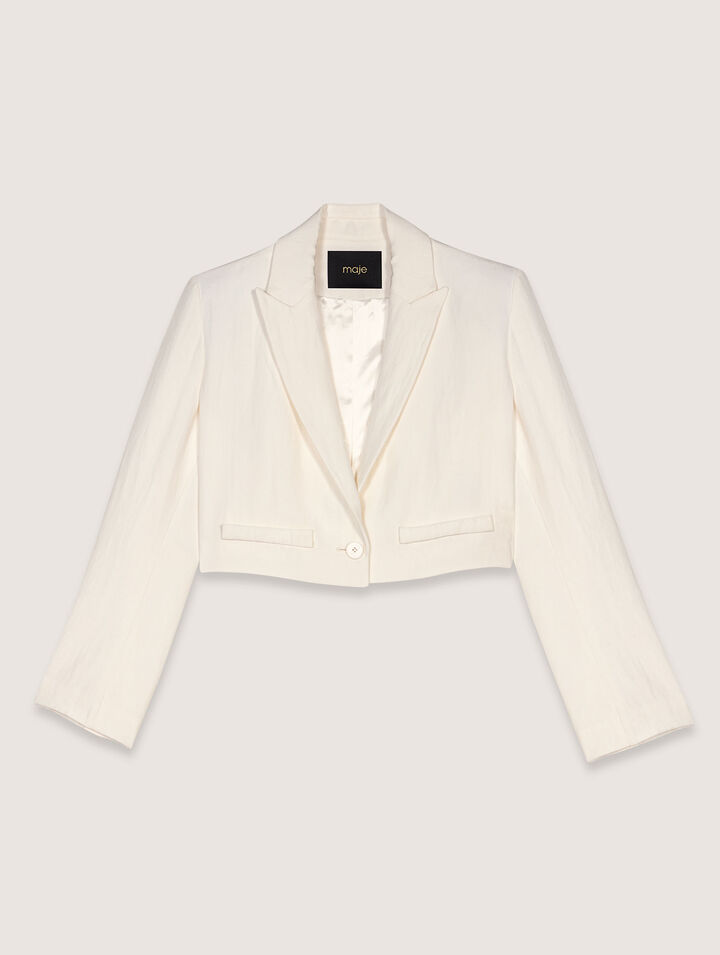 Cropped suit jacket