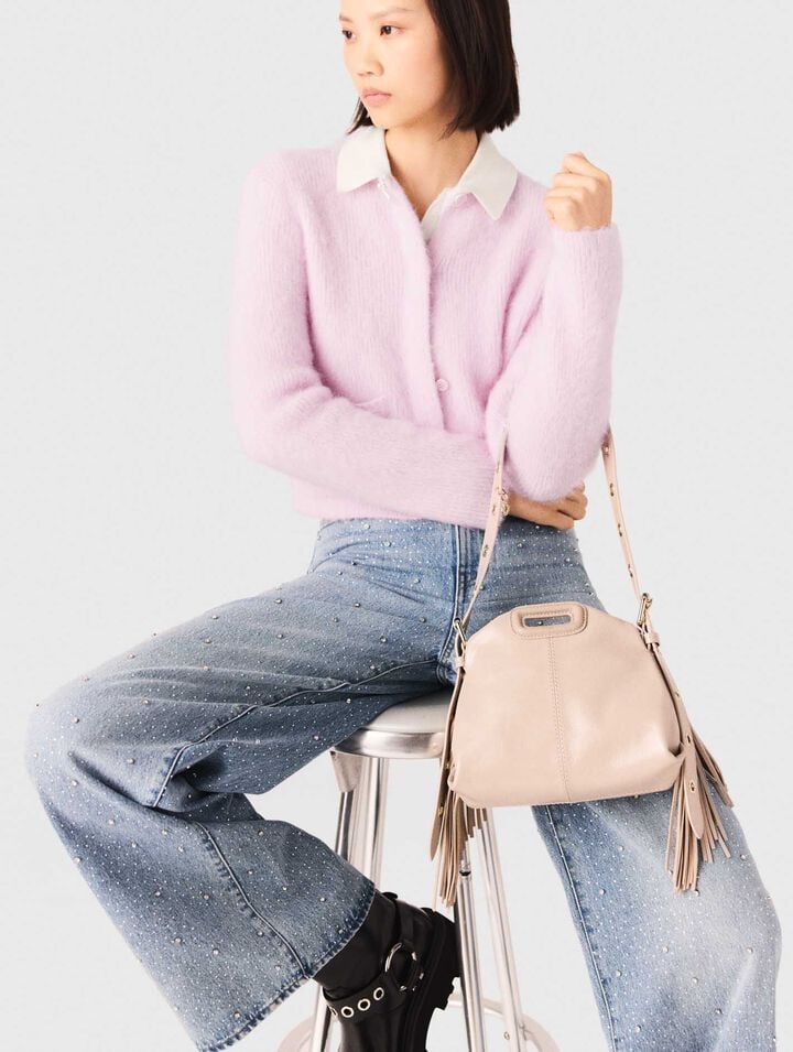 Jewelled bow cardigan