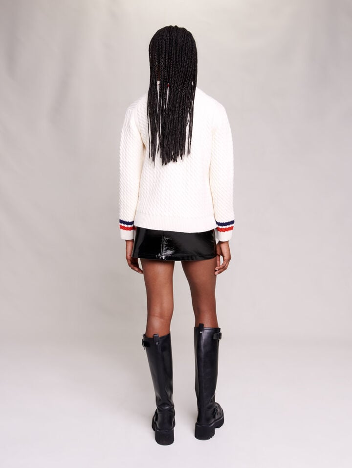 Long knit cardigan