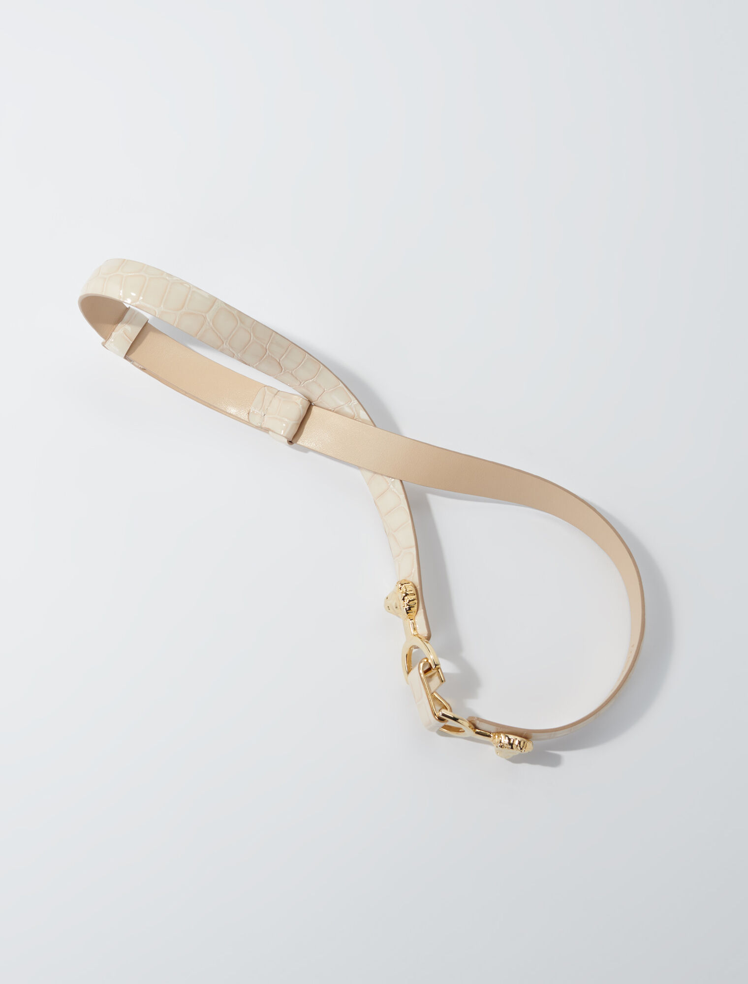 Patent leather Clover belt