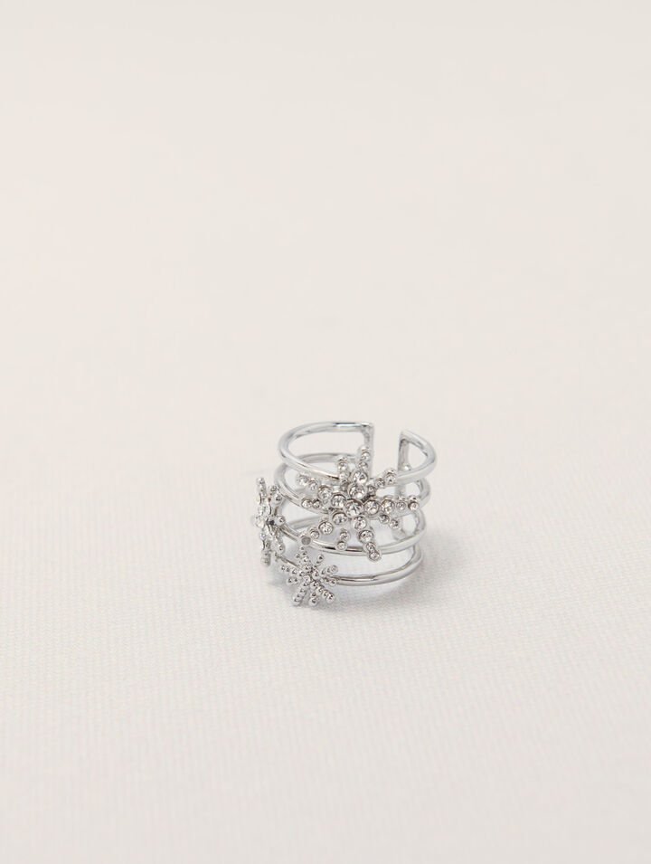 Rhinestone star ring