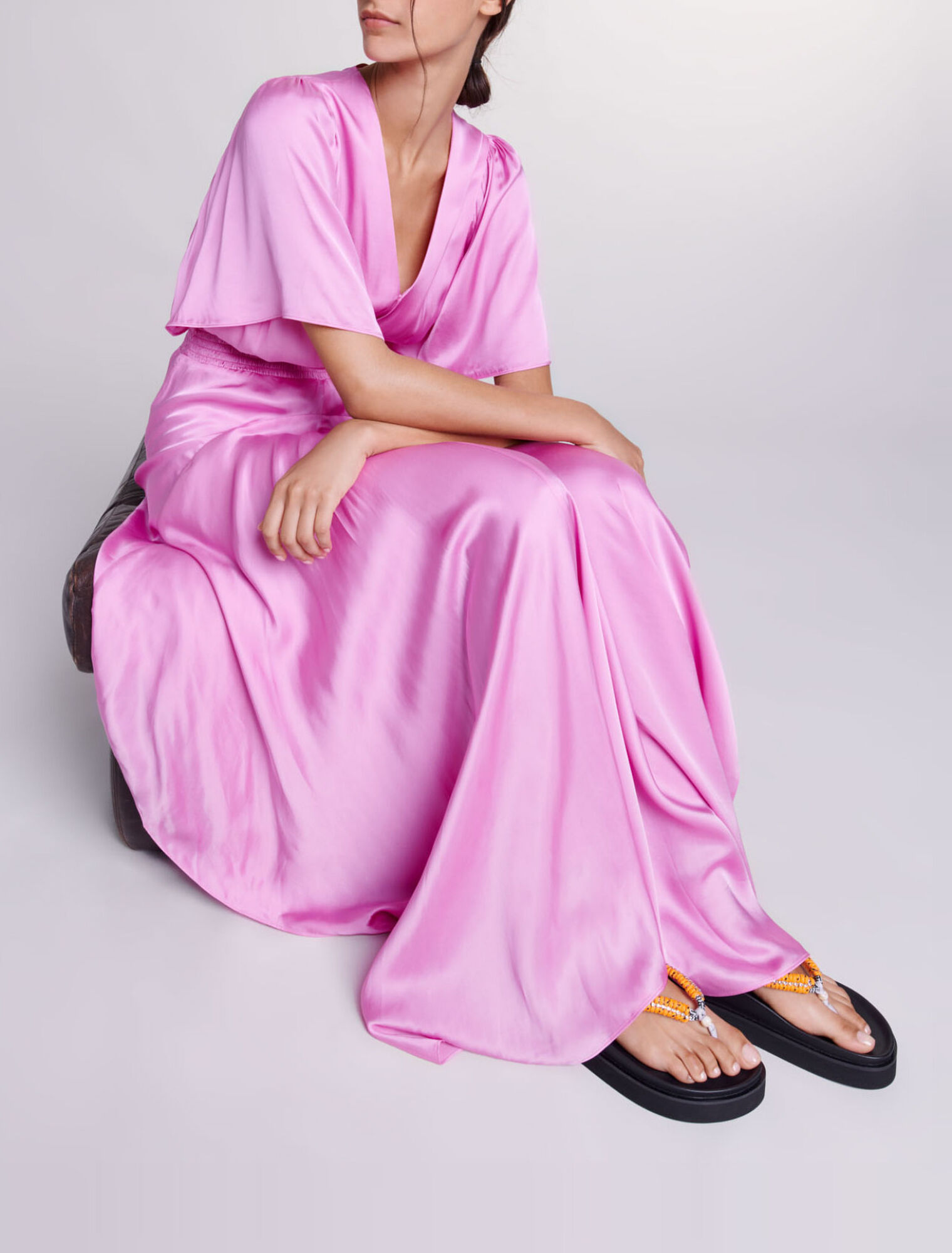 Satin-look maxi dress