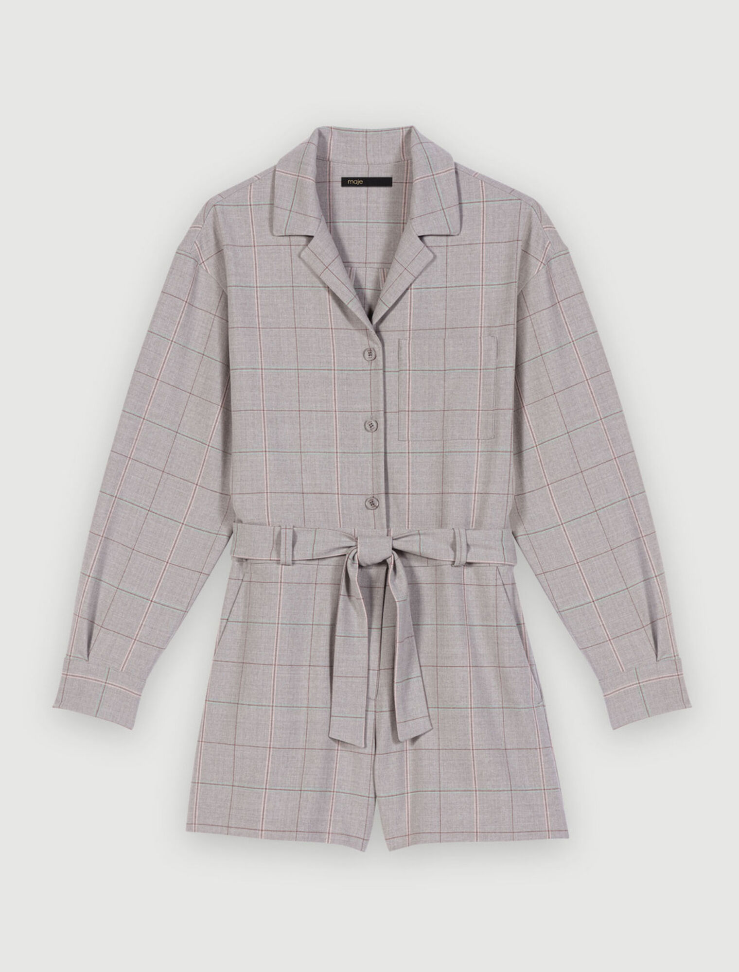 Short checked romper