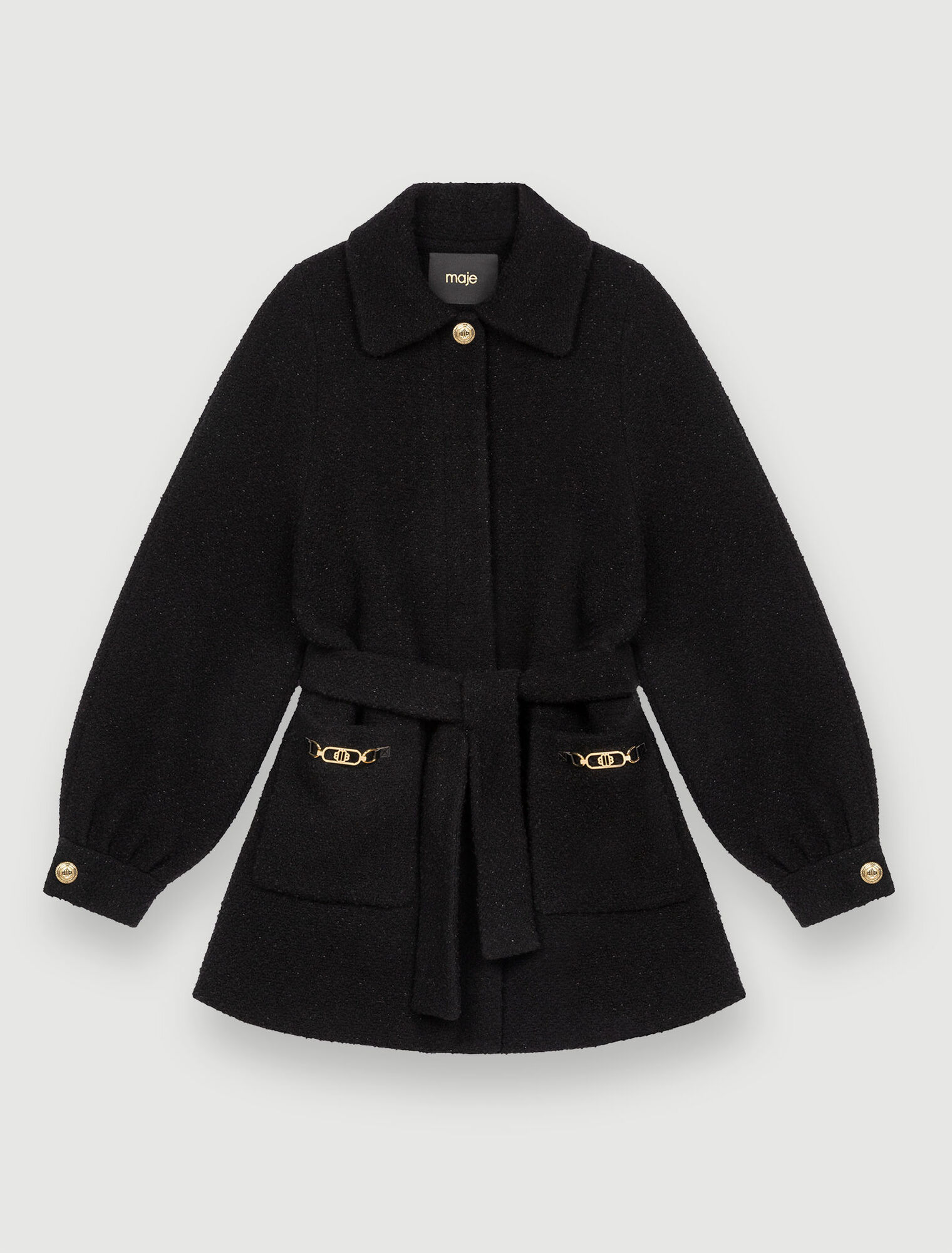 Coat with Maje Clover horsebit details