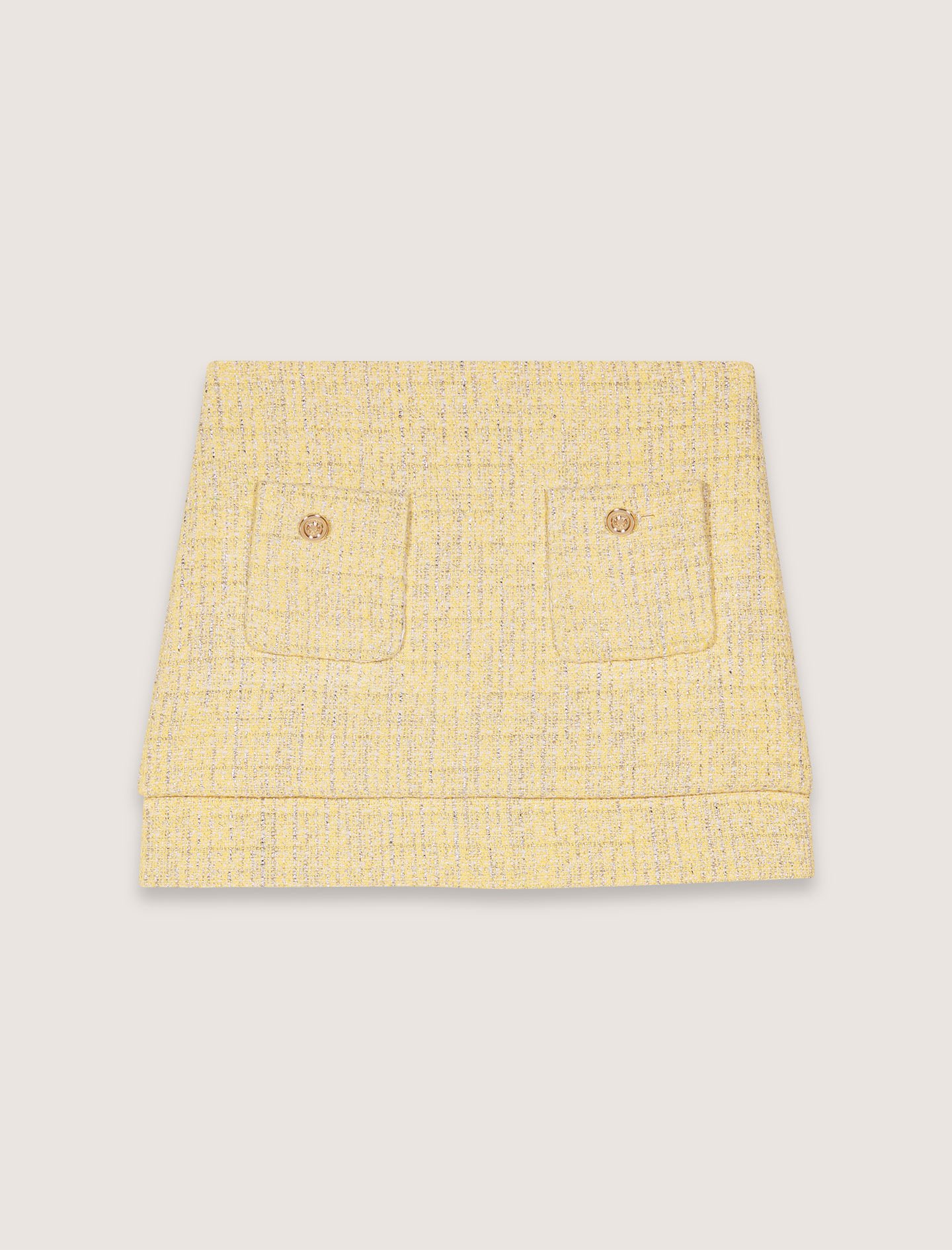 Tweed mini skirt Yellow / Orange For Women | Maje