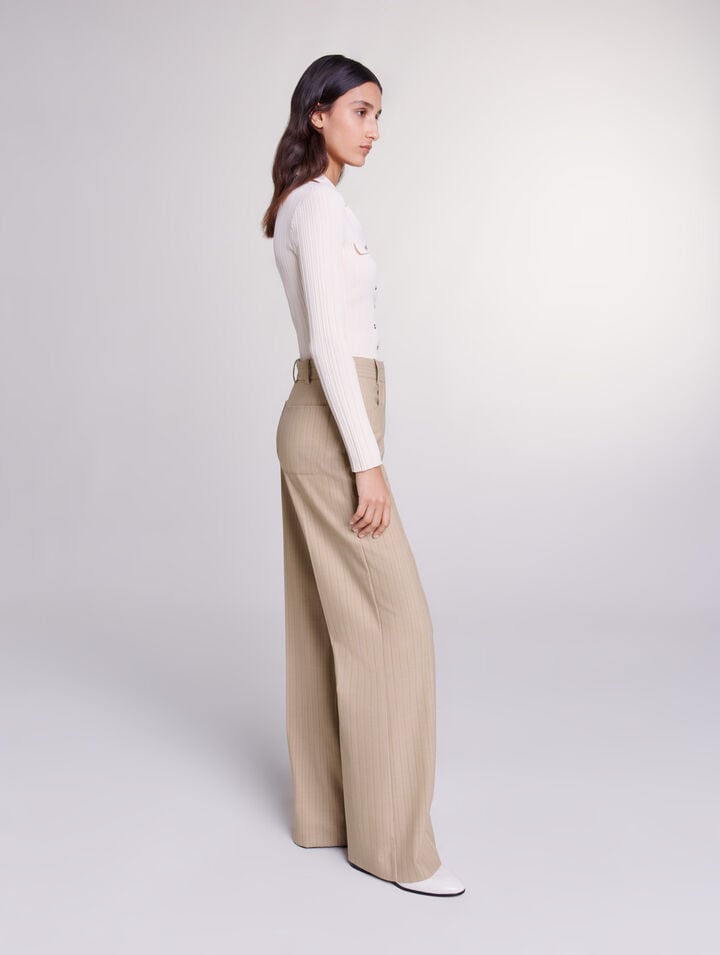 High-waisted trousers