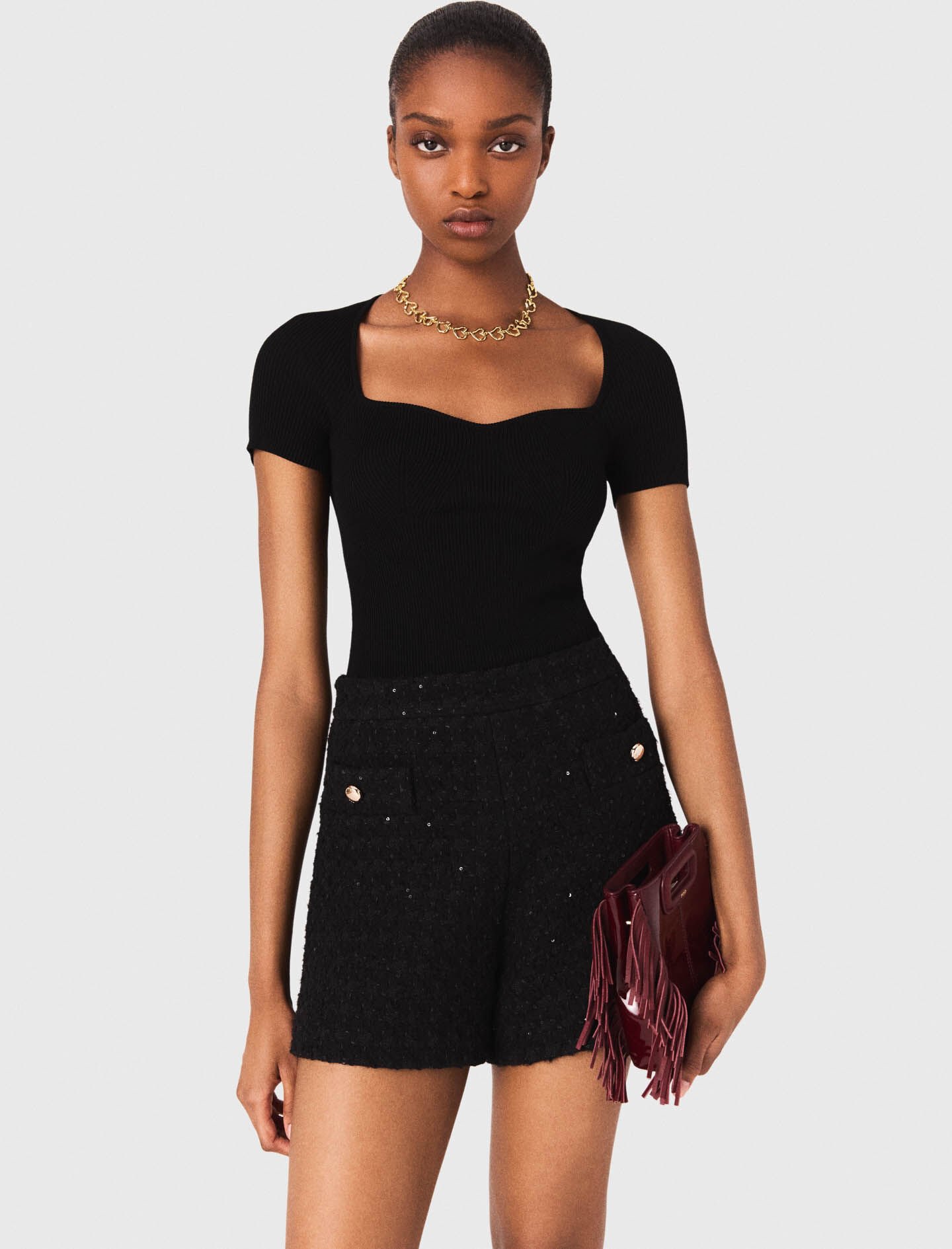 Knit top Black / Gray For Women | Maje