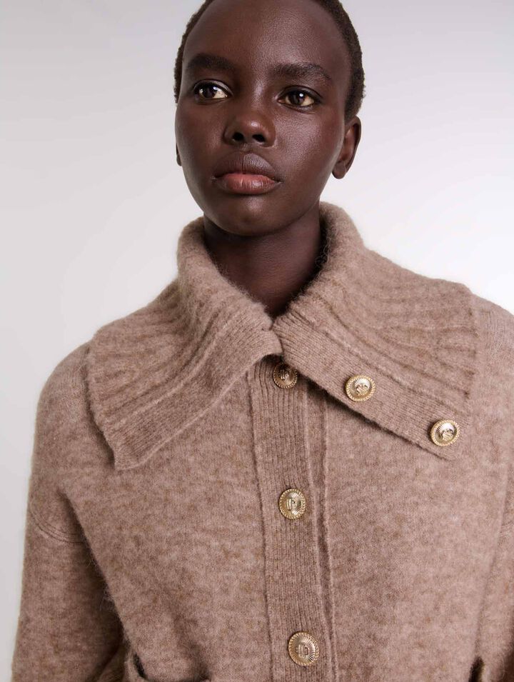 Wool-blend cardigan