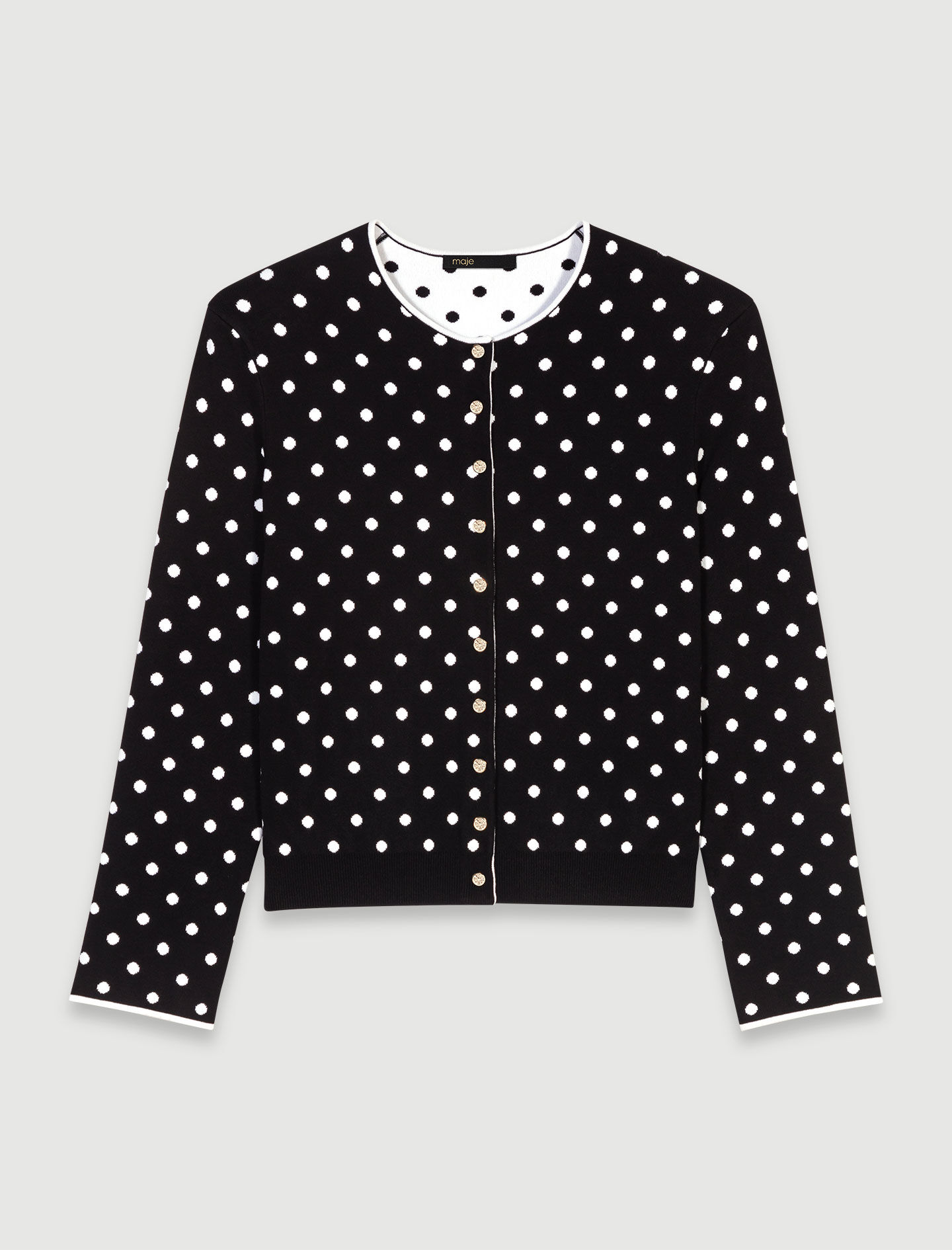 Fancy knit cardigan Bicolor For Women | Maje Fancy knit cardigan Bicolor For Women | Maje