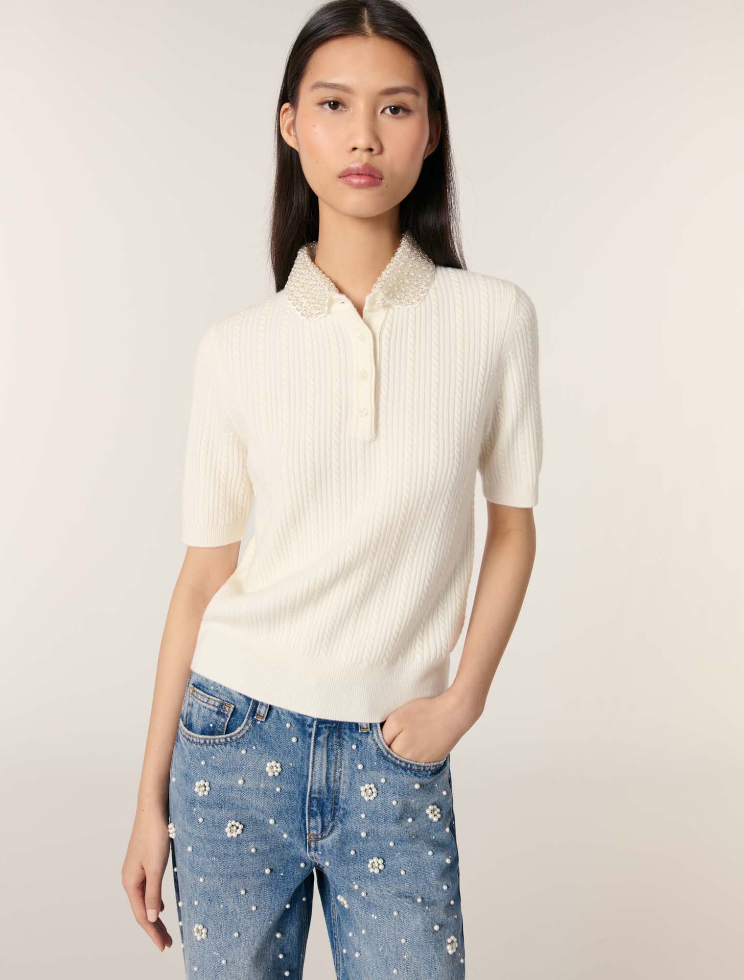 Collared polo short sleeve shirt