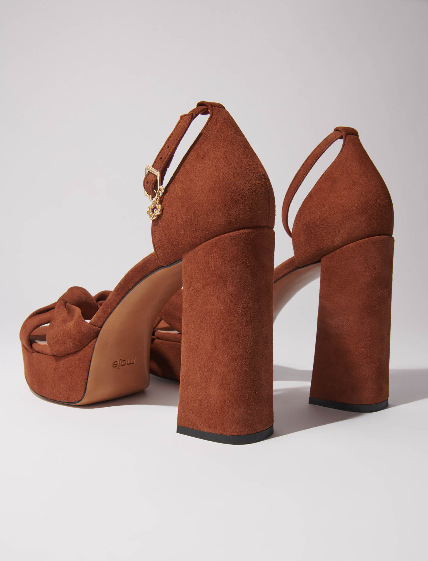Suede platform sandals Brown For Women | Maje