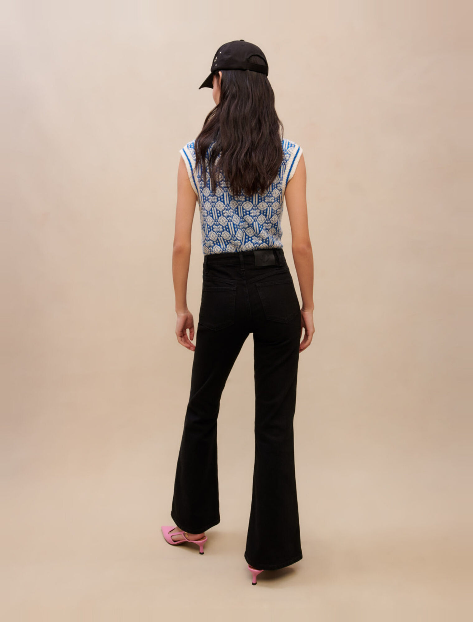 Black flared jeans