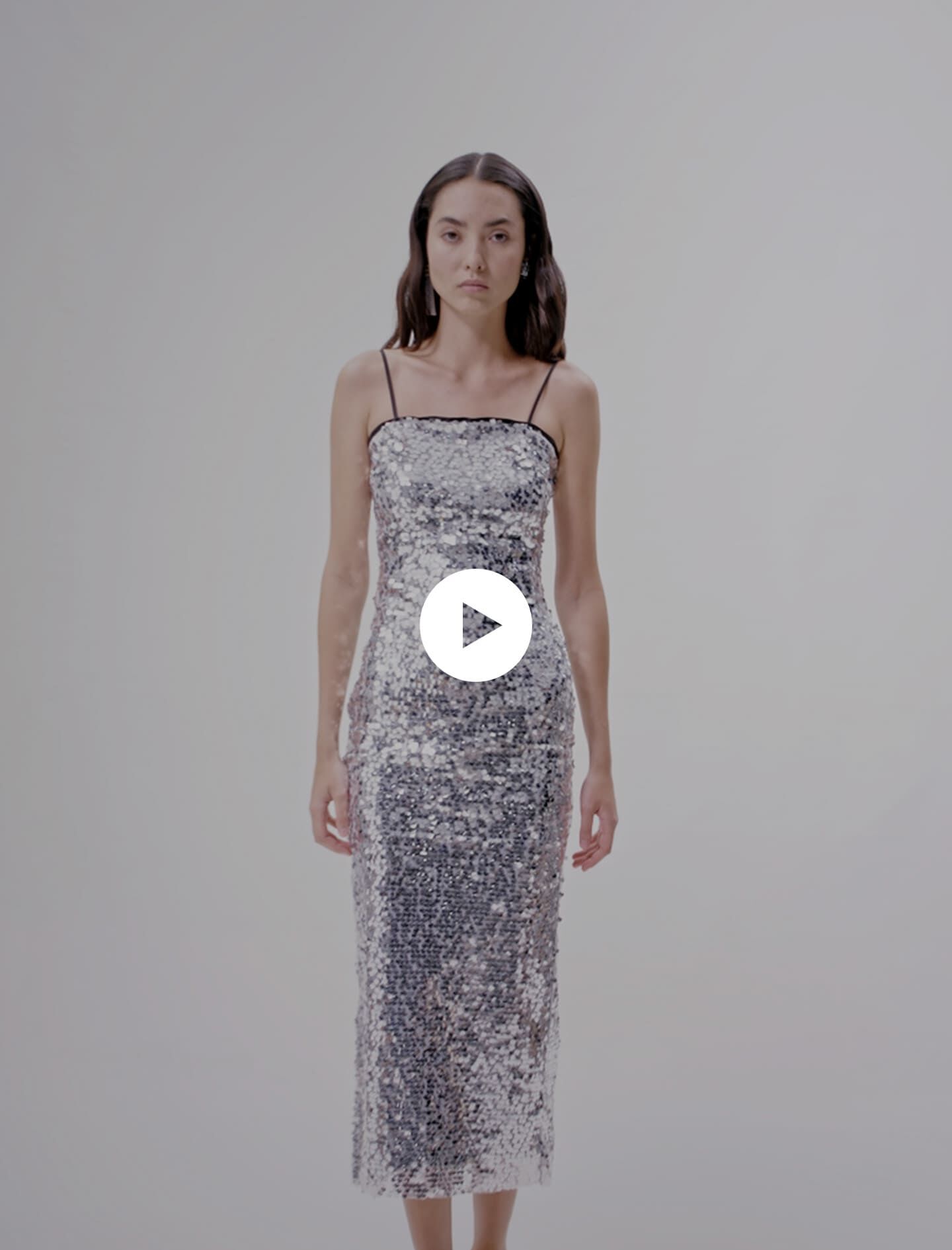 パーティードレス Crystal-Embellished Sequin Maxi Dress Crystal Bustier Sequin Maxi Dress Black - Luxe Sequin