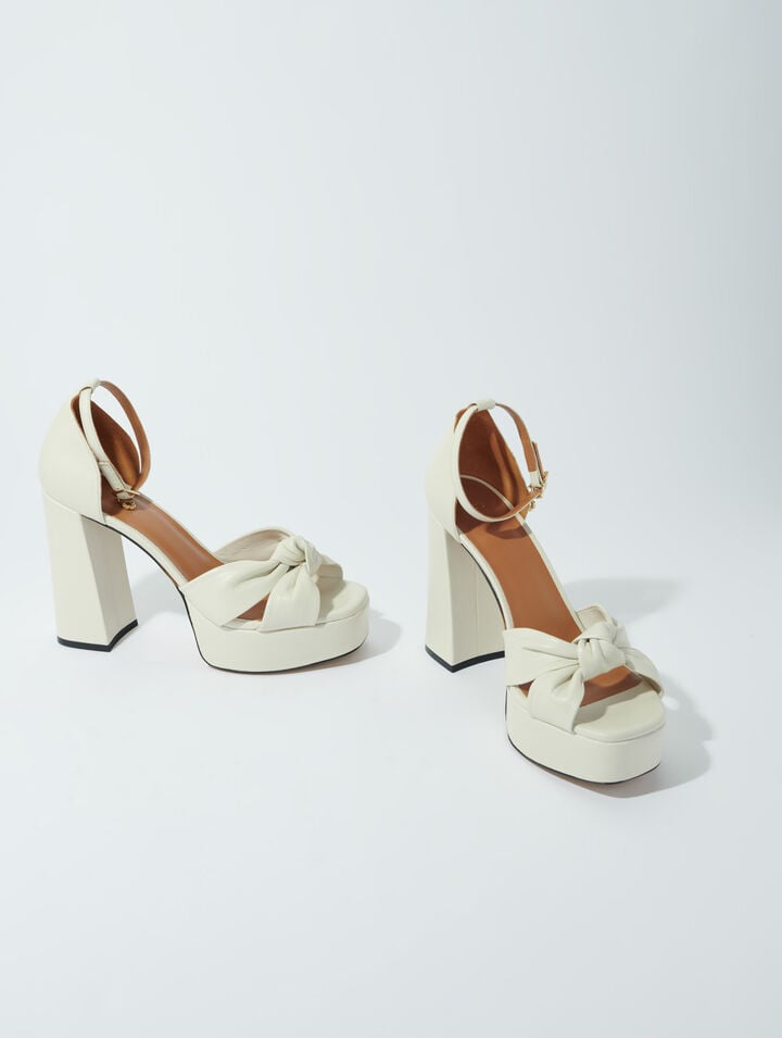 Leather platform sandals