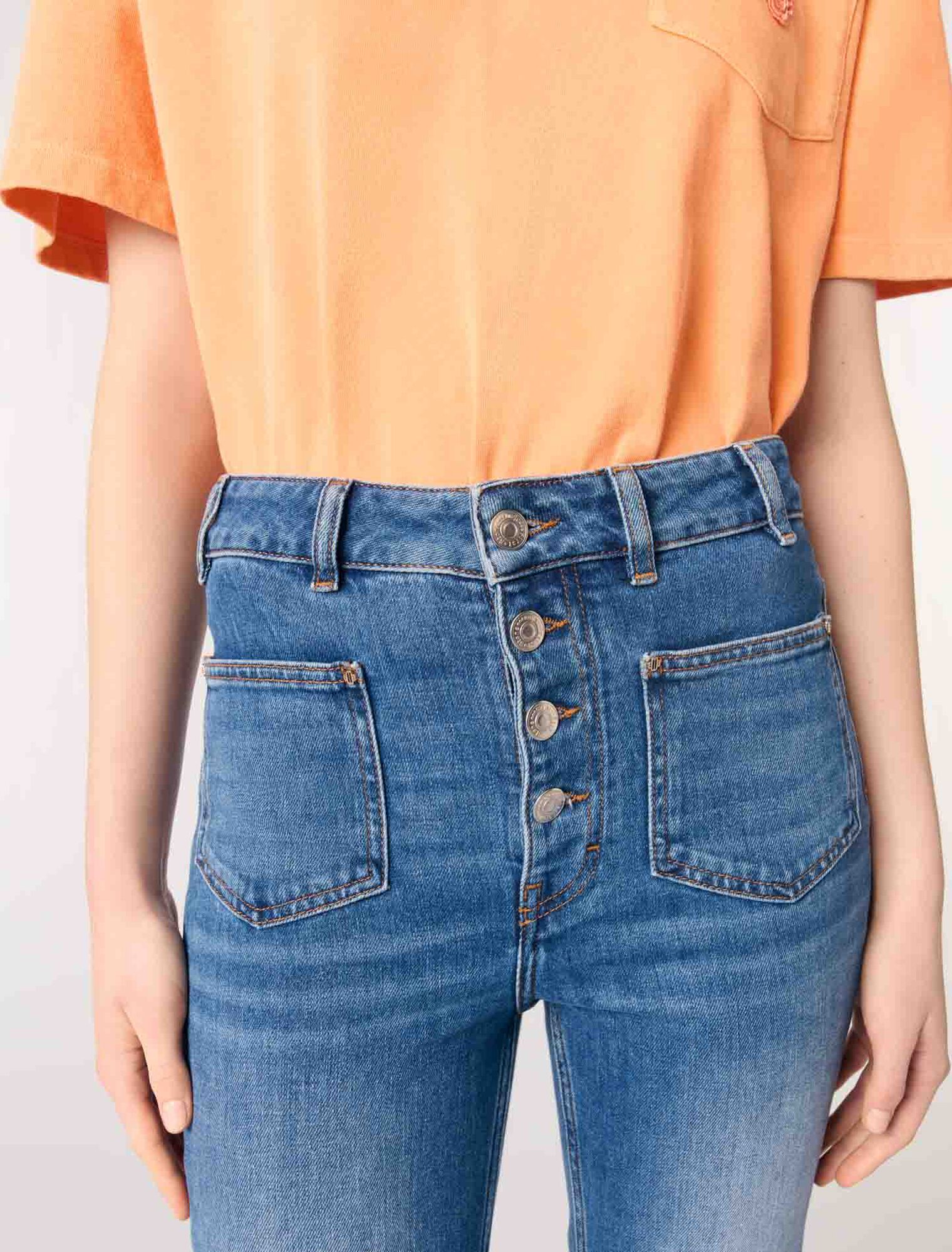 Jeans with button fly