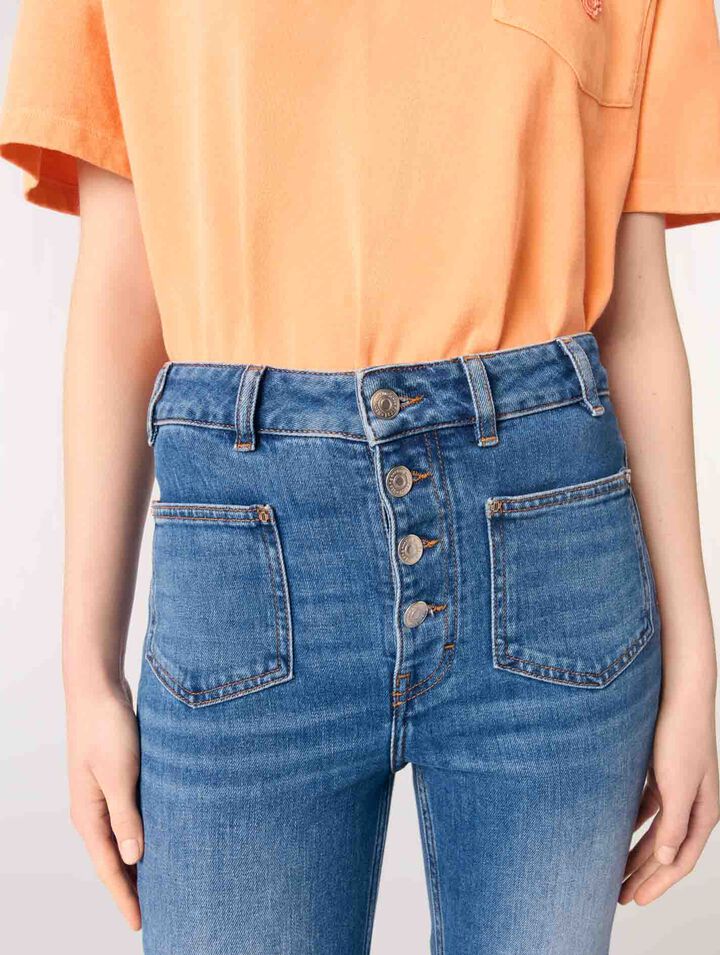 Jeans with button fly