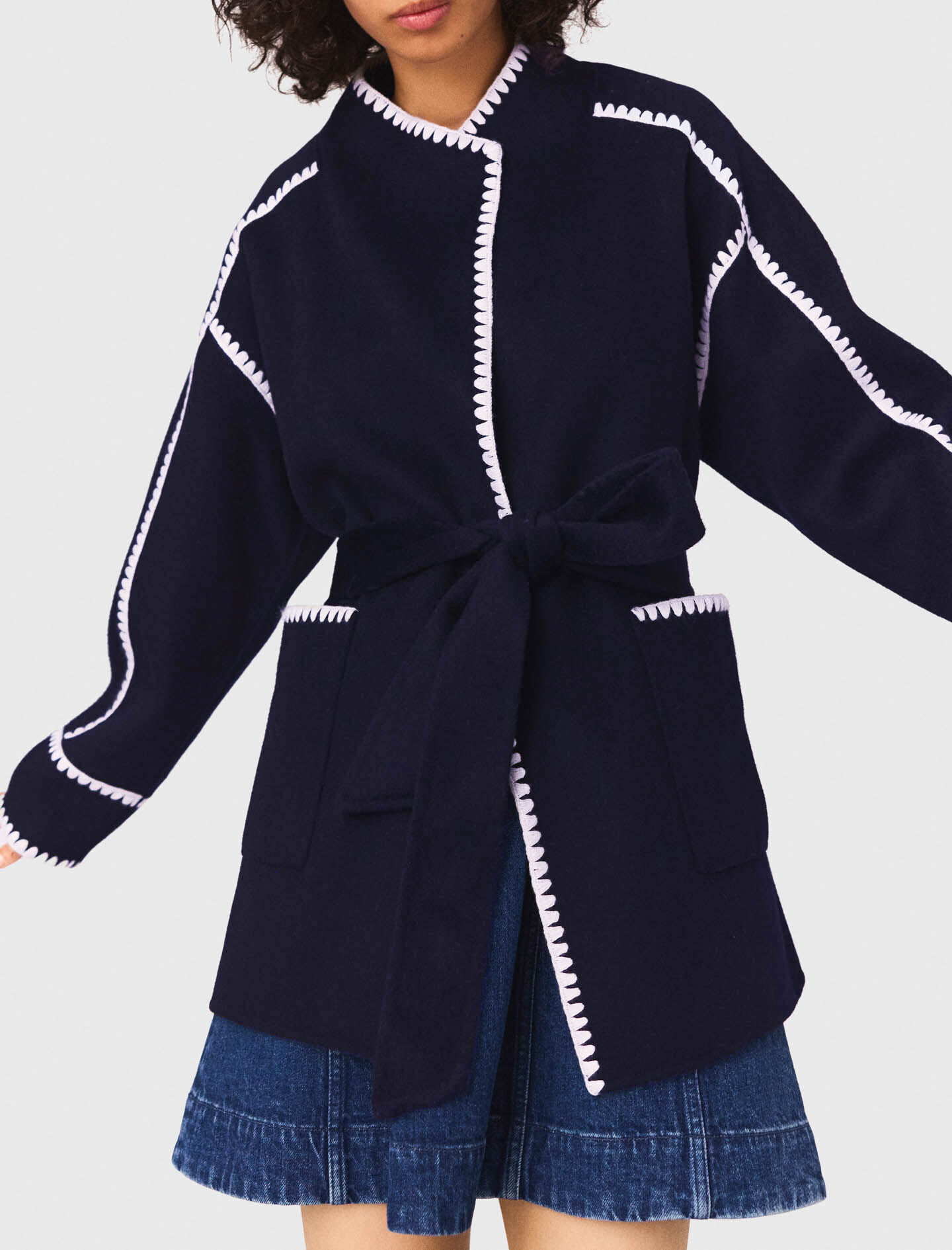 Double-faced coat Bicolor For Women | Maje