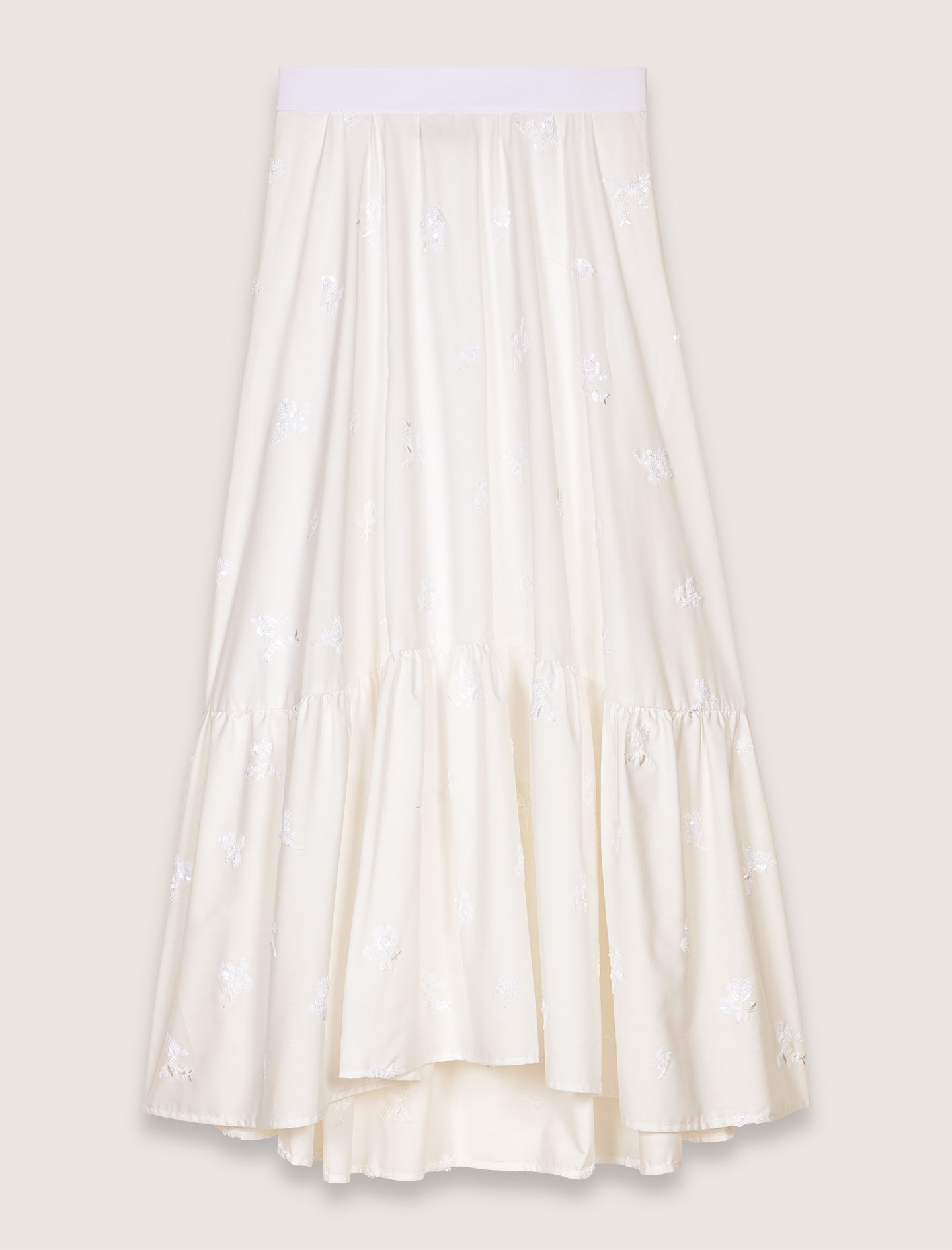 Long embroidered skirt White For Women | Maje
