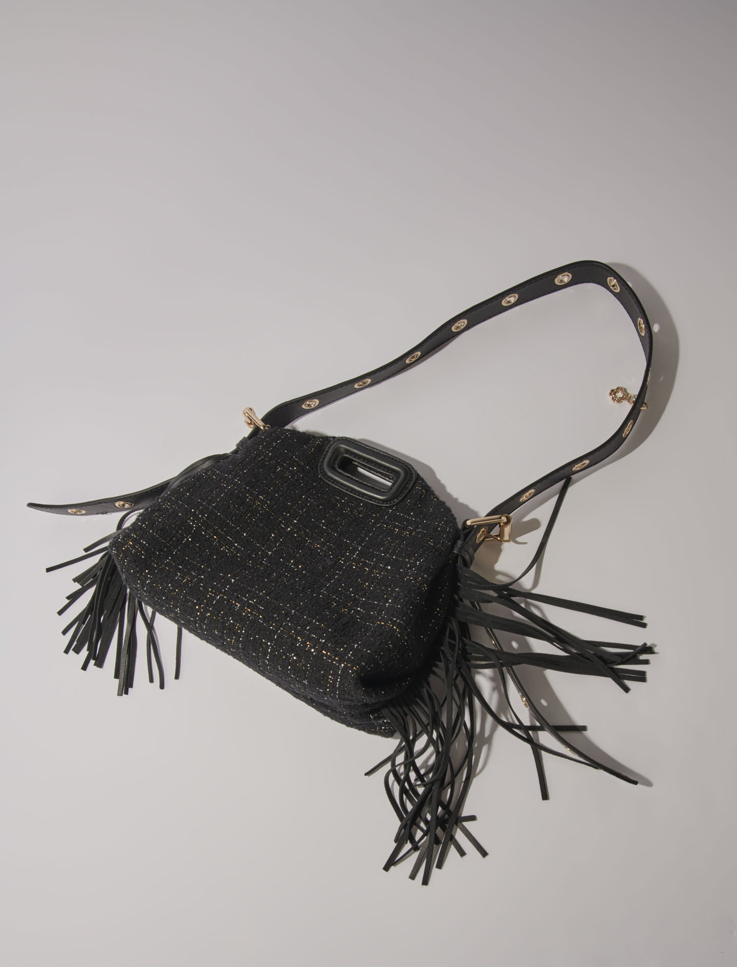 Tweed Miss M Mini bag Black / Gray For Women | Maje