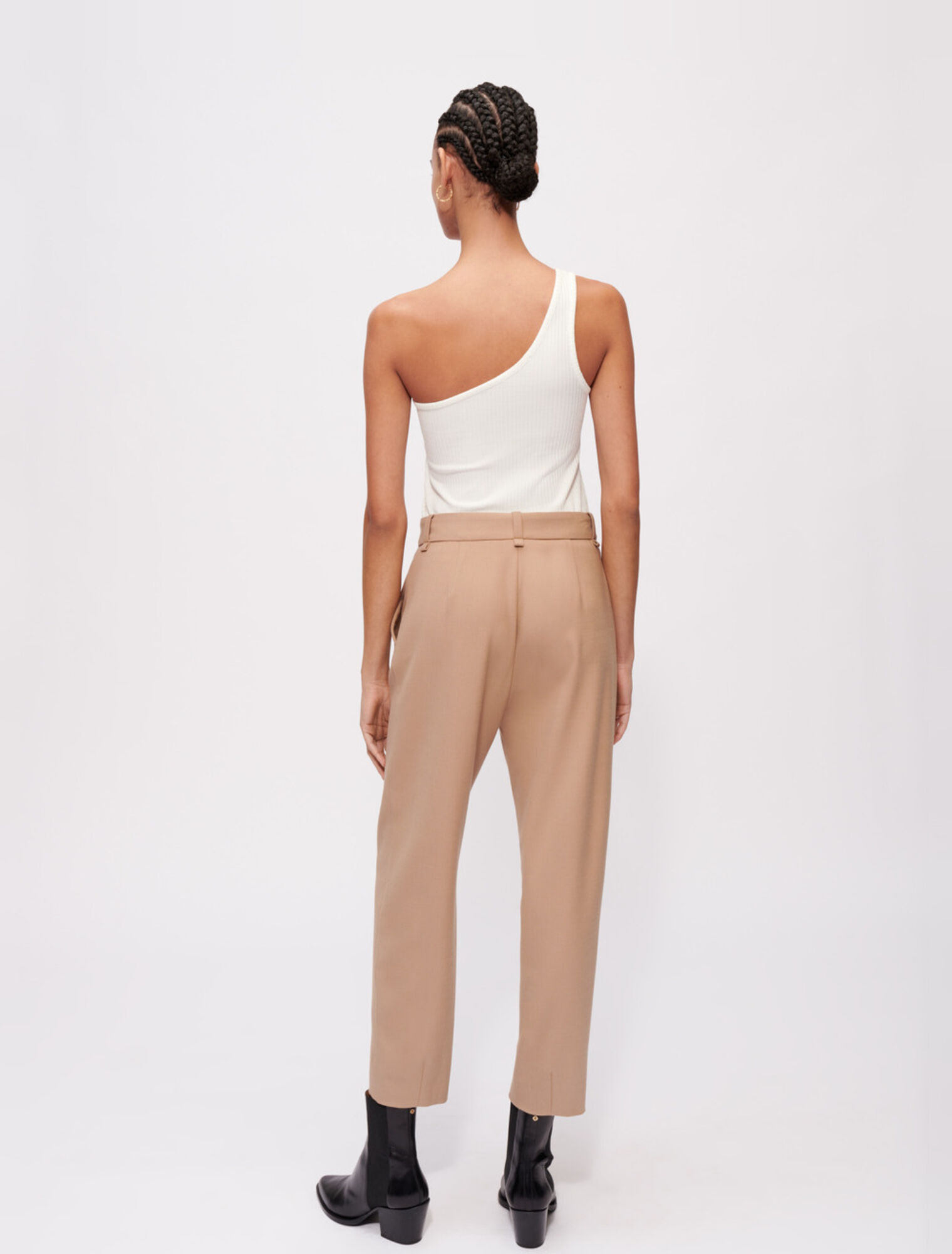Pleated tailored pants