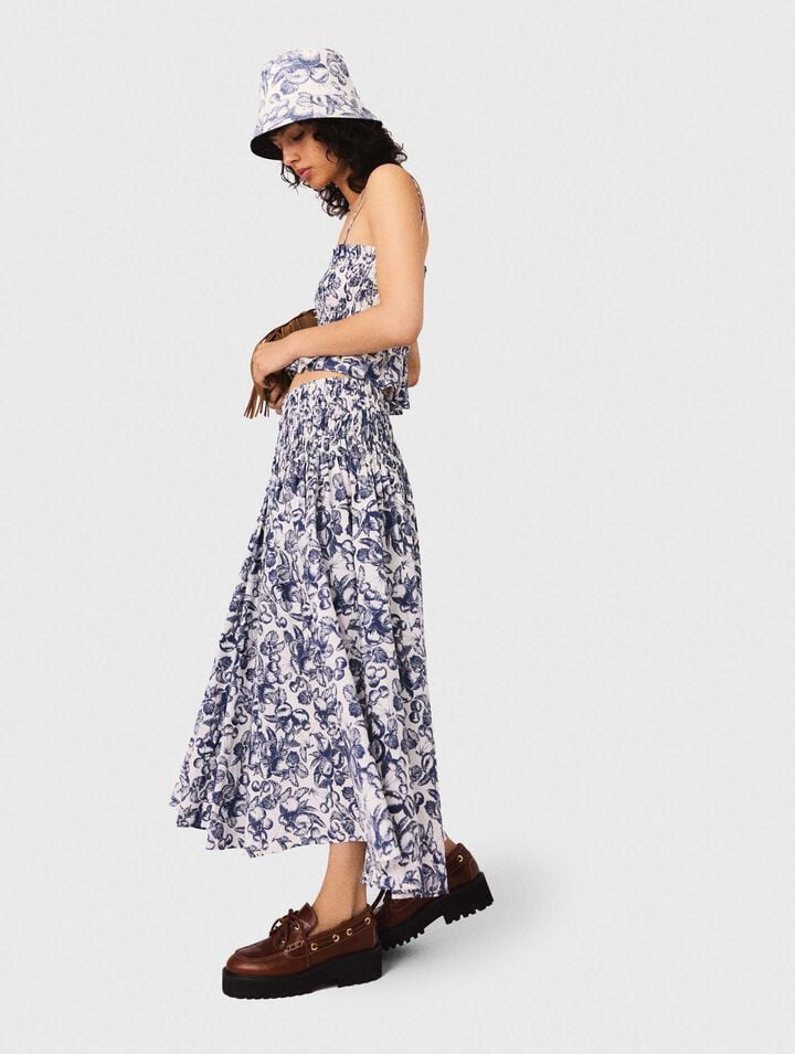 Printed maxi skirt