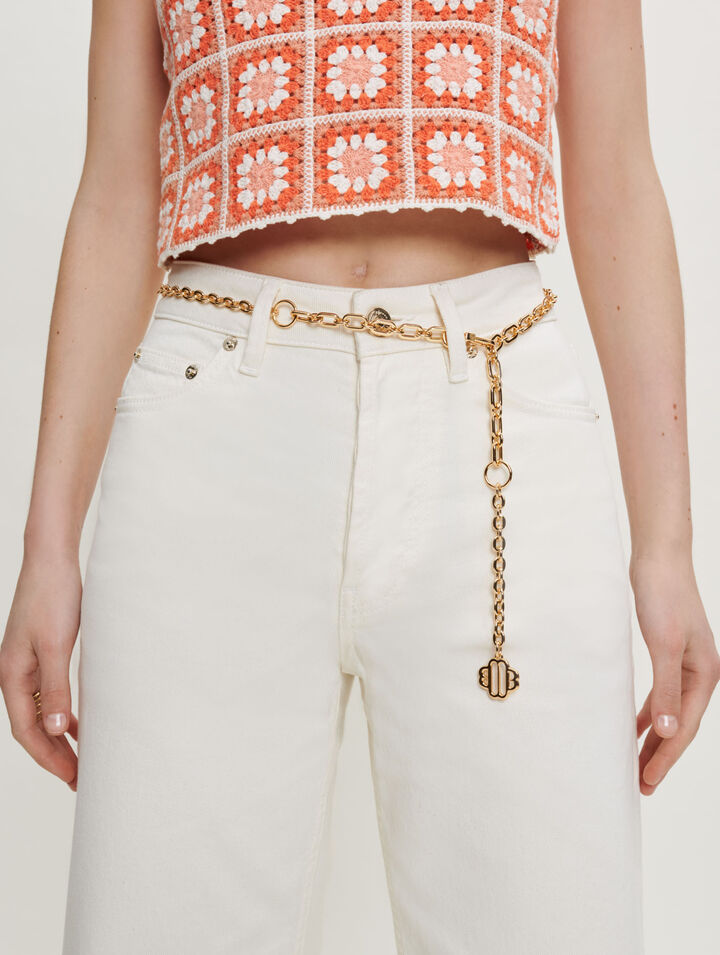 Clover logo chain belt