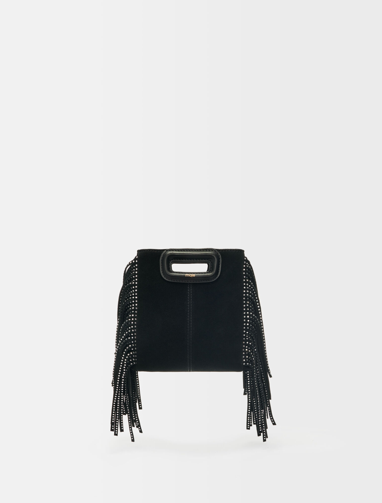 Black suede Mini M bag