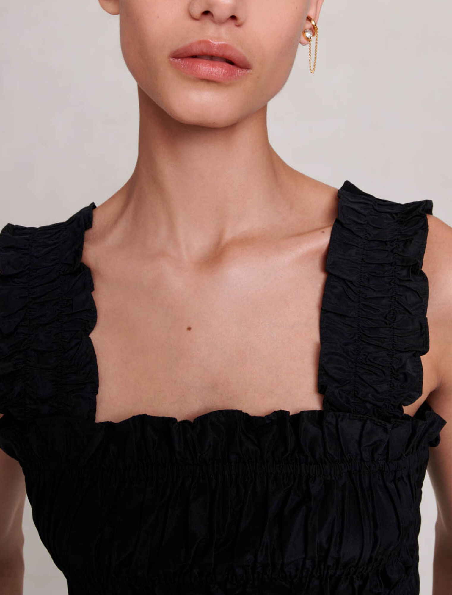 Smocked cropped top