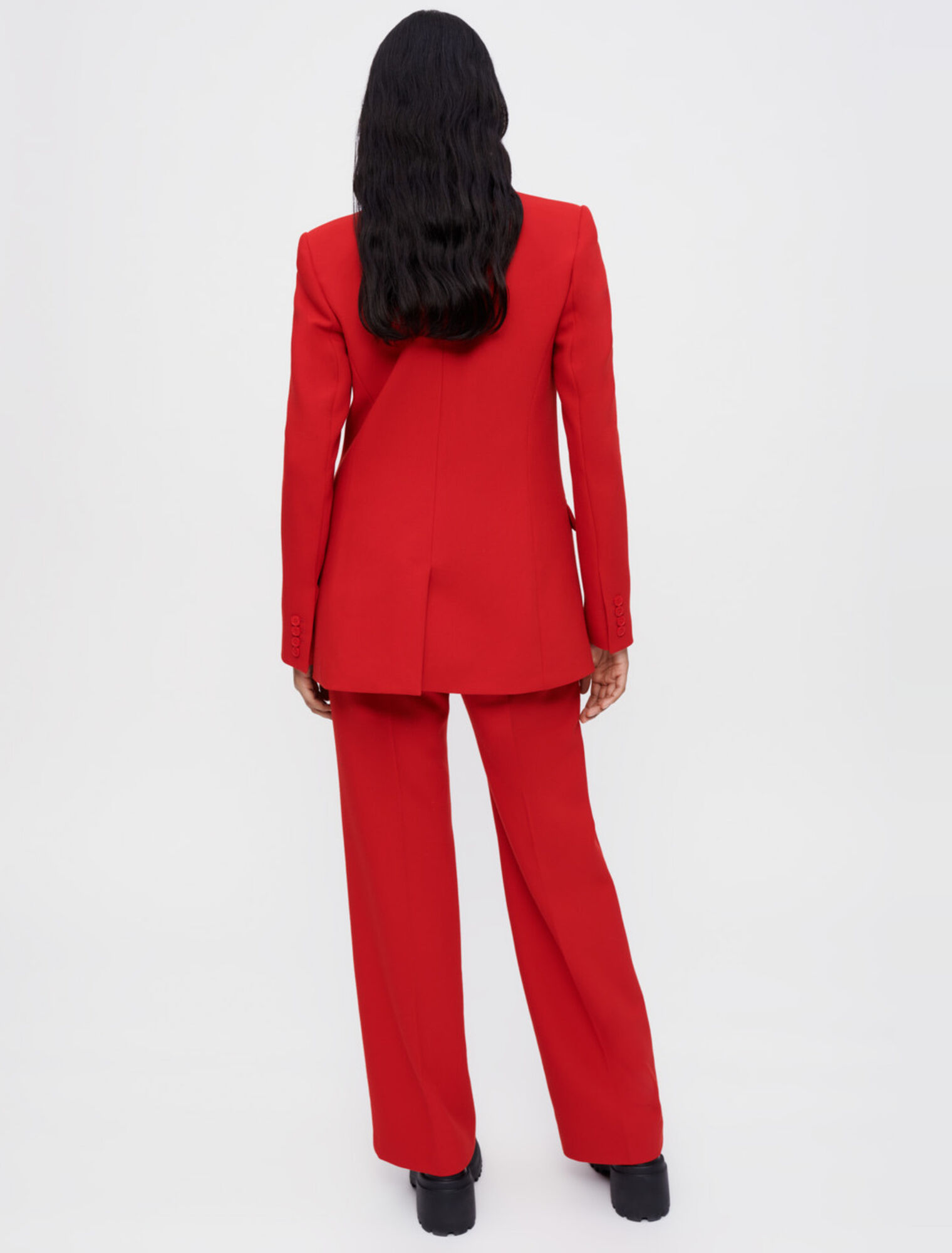 Red suit jacket