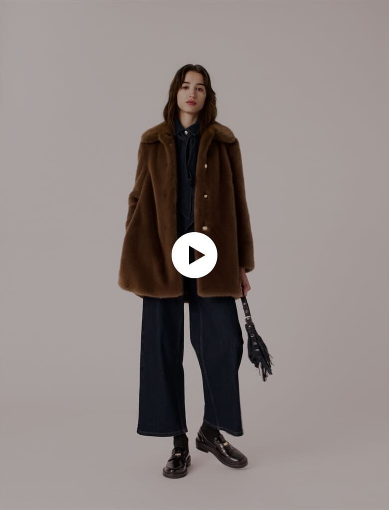 定価75,900円MASU 2021aw FUR PRINT GOWN COAT MASU(エムエーエスユー)のFur Print Gown Coatの通販｜PALETTE art