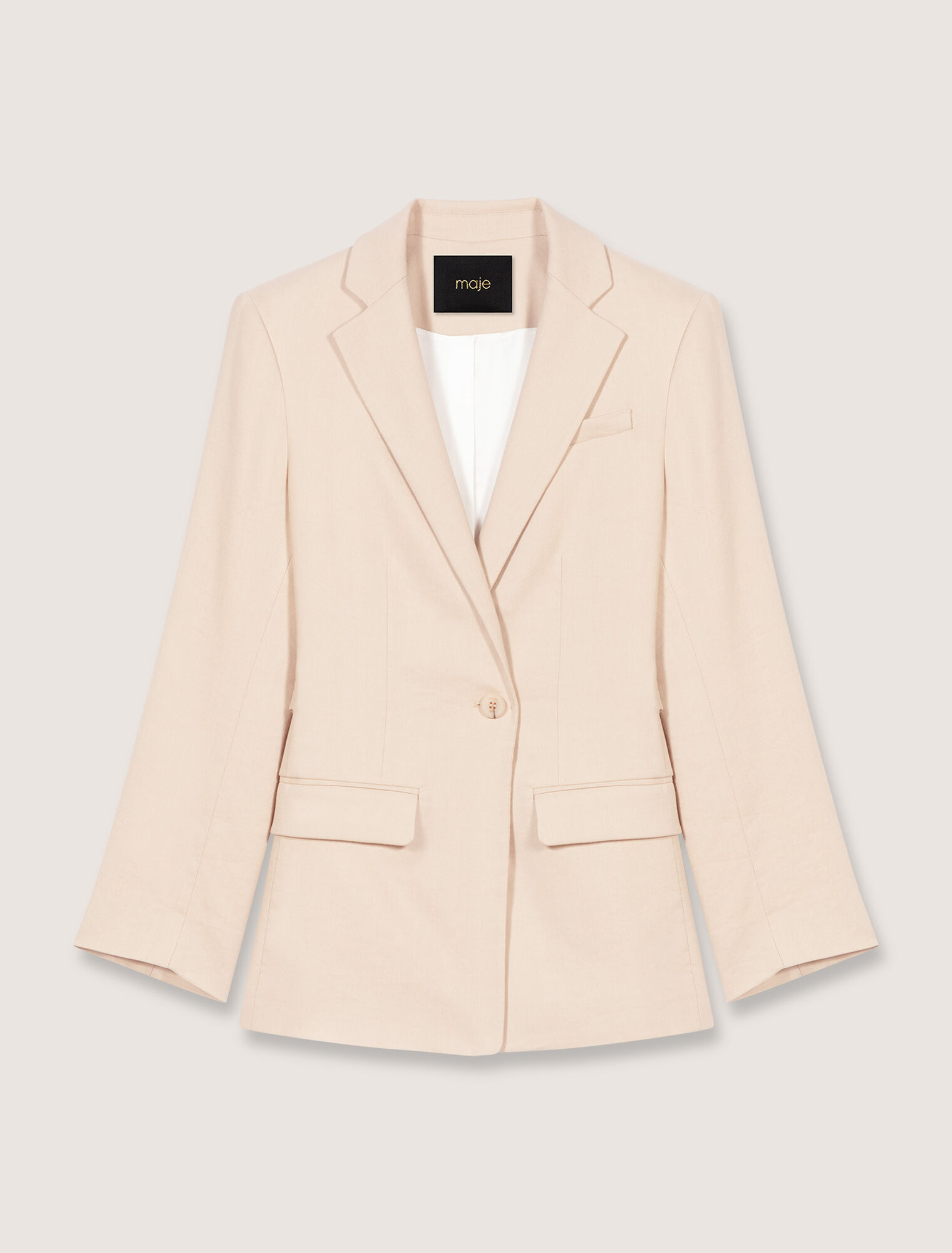 Linen blend blazer