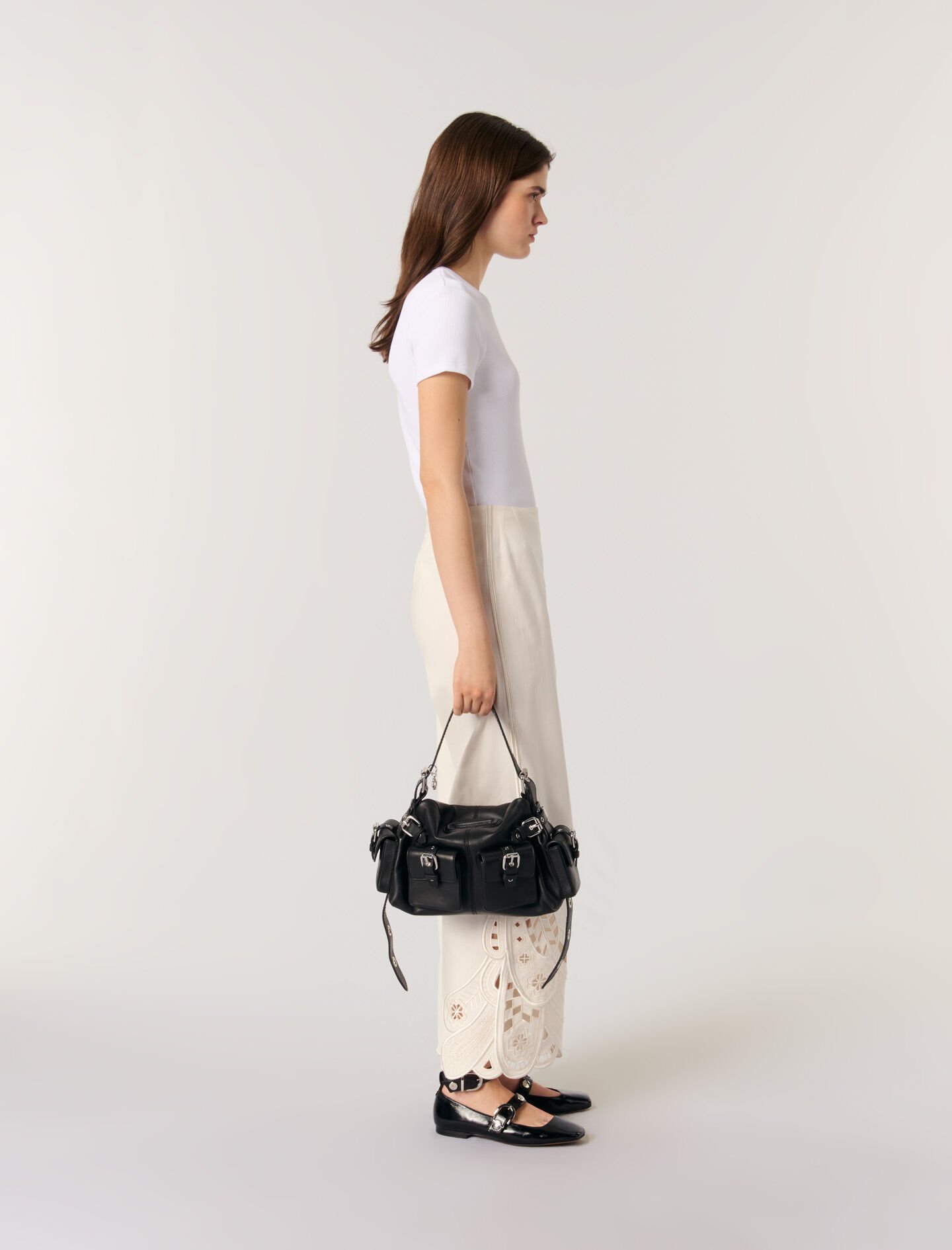 MAJE パンツ Embroidered trousers White For Women | Maje